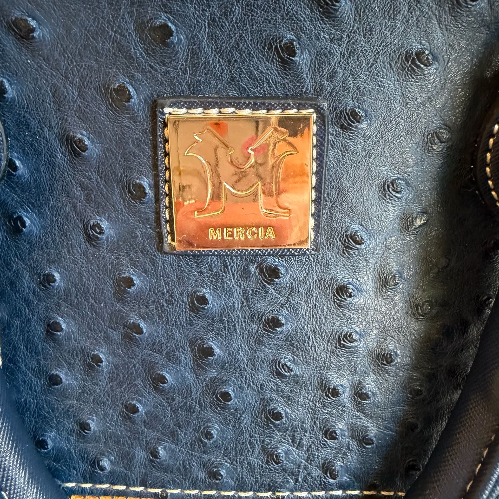 Mercia Multicolor Ostrich Embossed Patchwork Satchel Shoulder Bag New 5