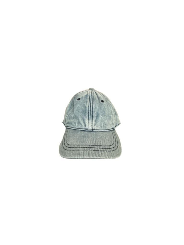Universal Thread Baseball Hat Blue Acid Wash Denim Leather Strapback Cap 2