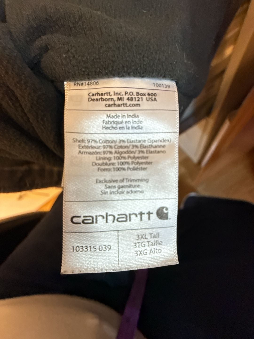 Carhartt Rugged Flex Hamilton Fleece Lined Shirt Jac Size 3XL Tall Plaid 16