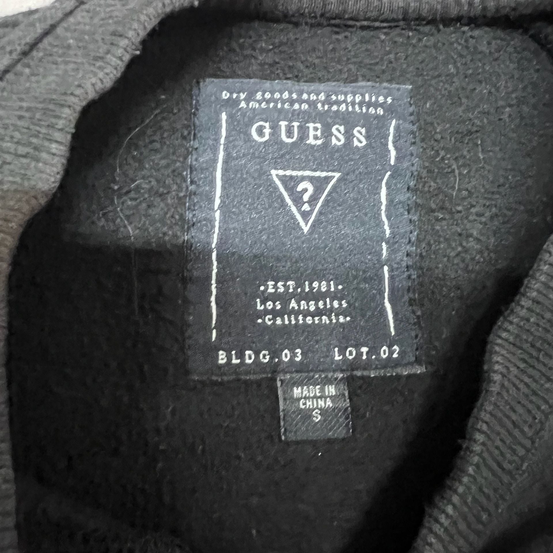 Guess Johnny Trifecta Sweatshirt Size S Black Graphic Pullover 7