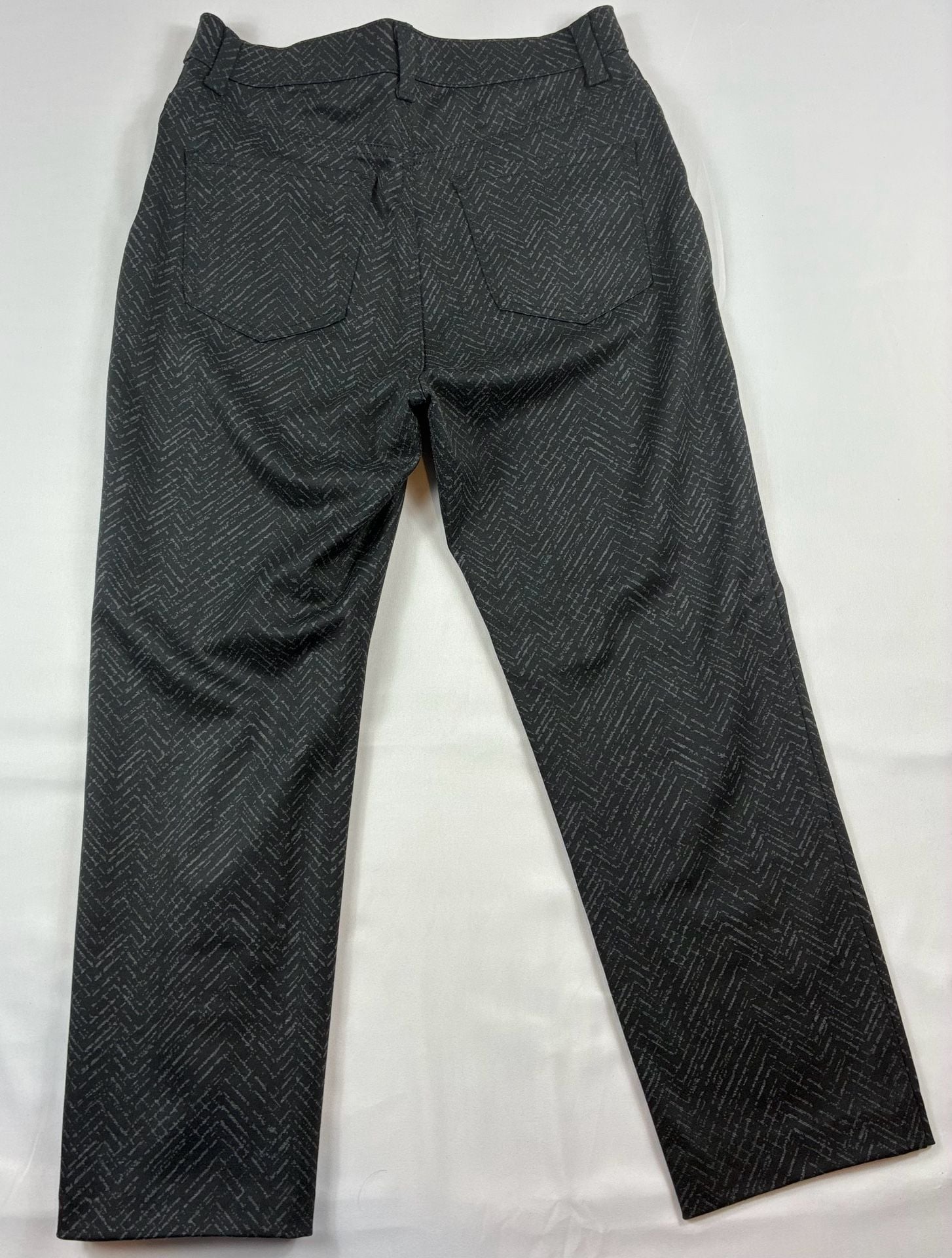 Gloria Vanderbilt Amanda Pants Size 8 Black Chevron Knit Stretch 7