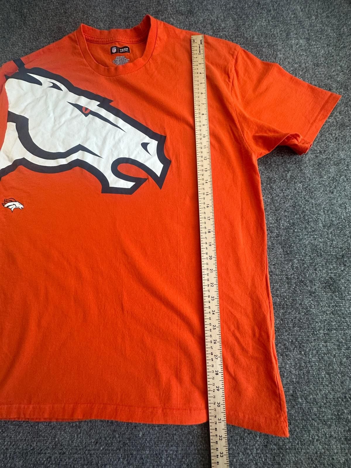 NFL Team Apparel Denver Broncos T-Shirt Size 2XL Orange Football Graphic 4