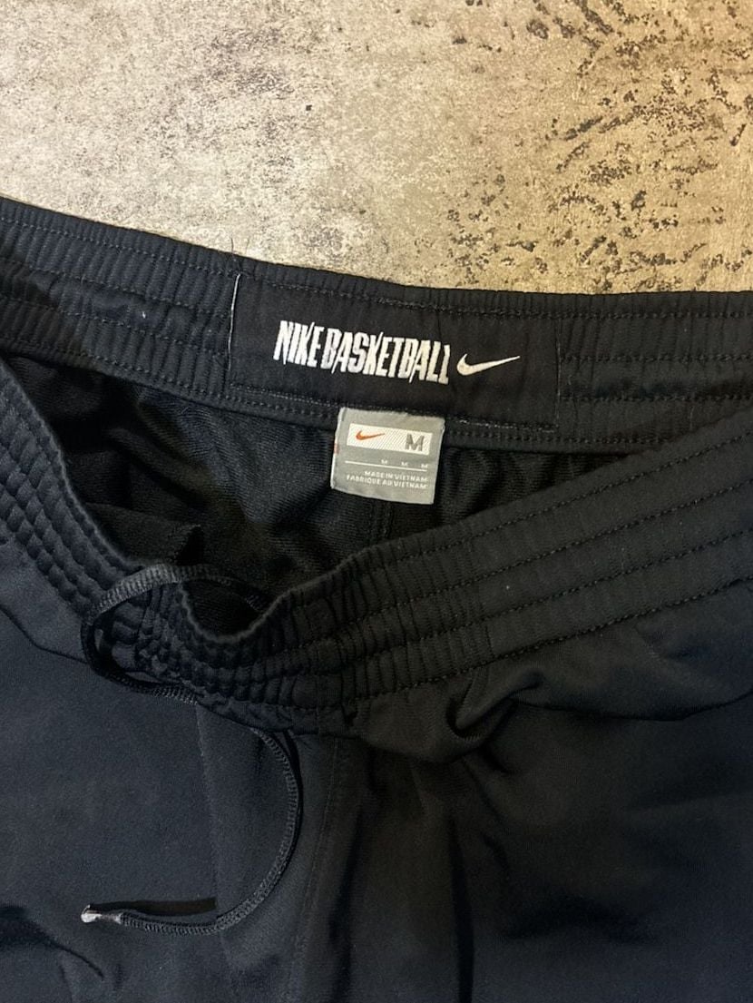 Nike Basketball Warm Up Pants Size M Black Track Stripe Zip Ankle 3