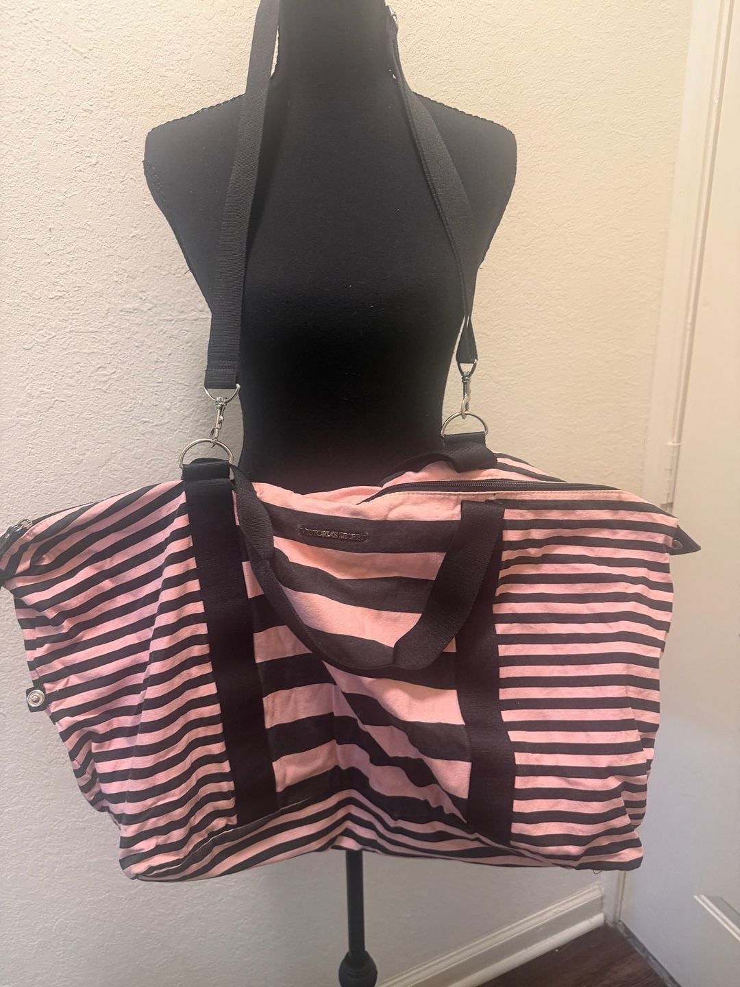 Victoria's Secret Striped Weekender 3