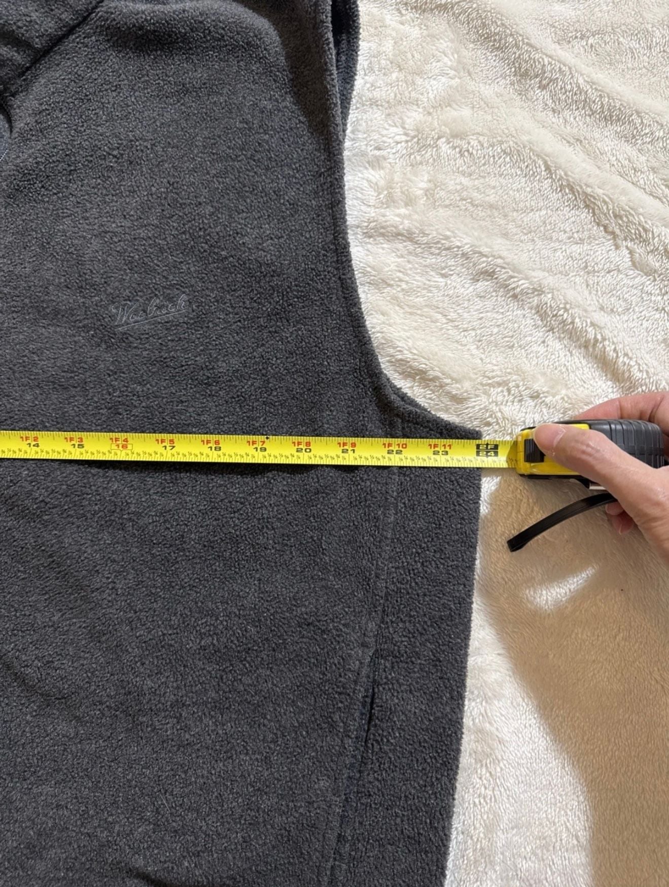 Woolrich Fleece Vest Size L Gray Full Zip 7