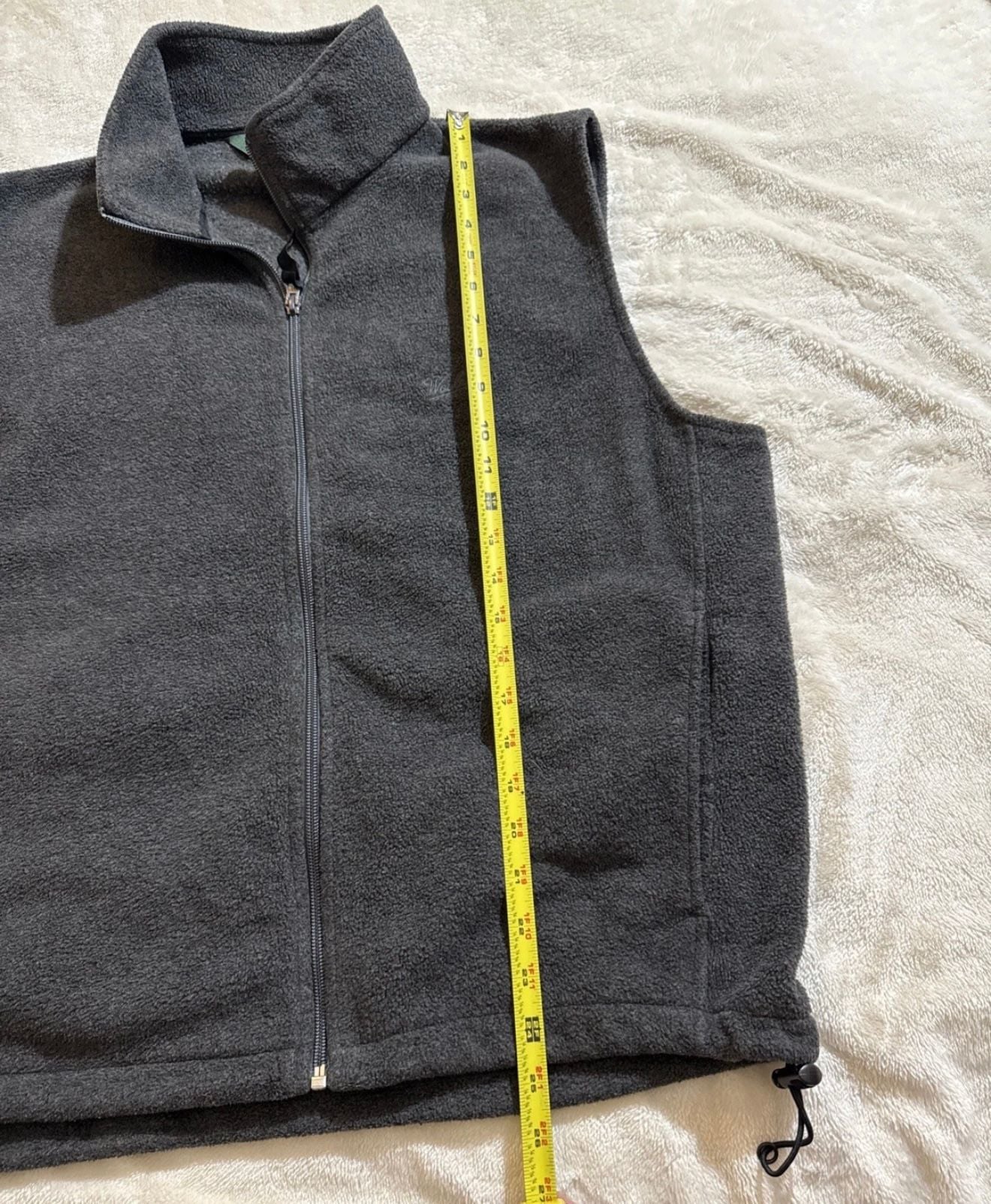 Woolrich Fleece Vest Size L Gray Full Zip 8