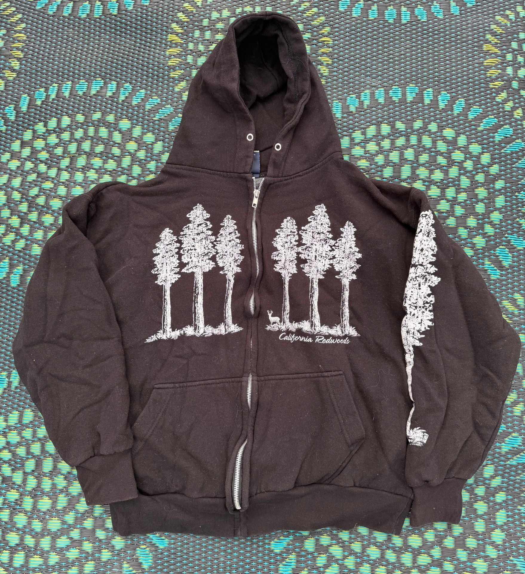 Authentic Life Apparel California Redwoods Size Medium Zip Hoodie 2