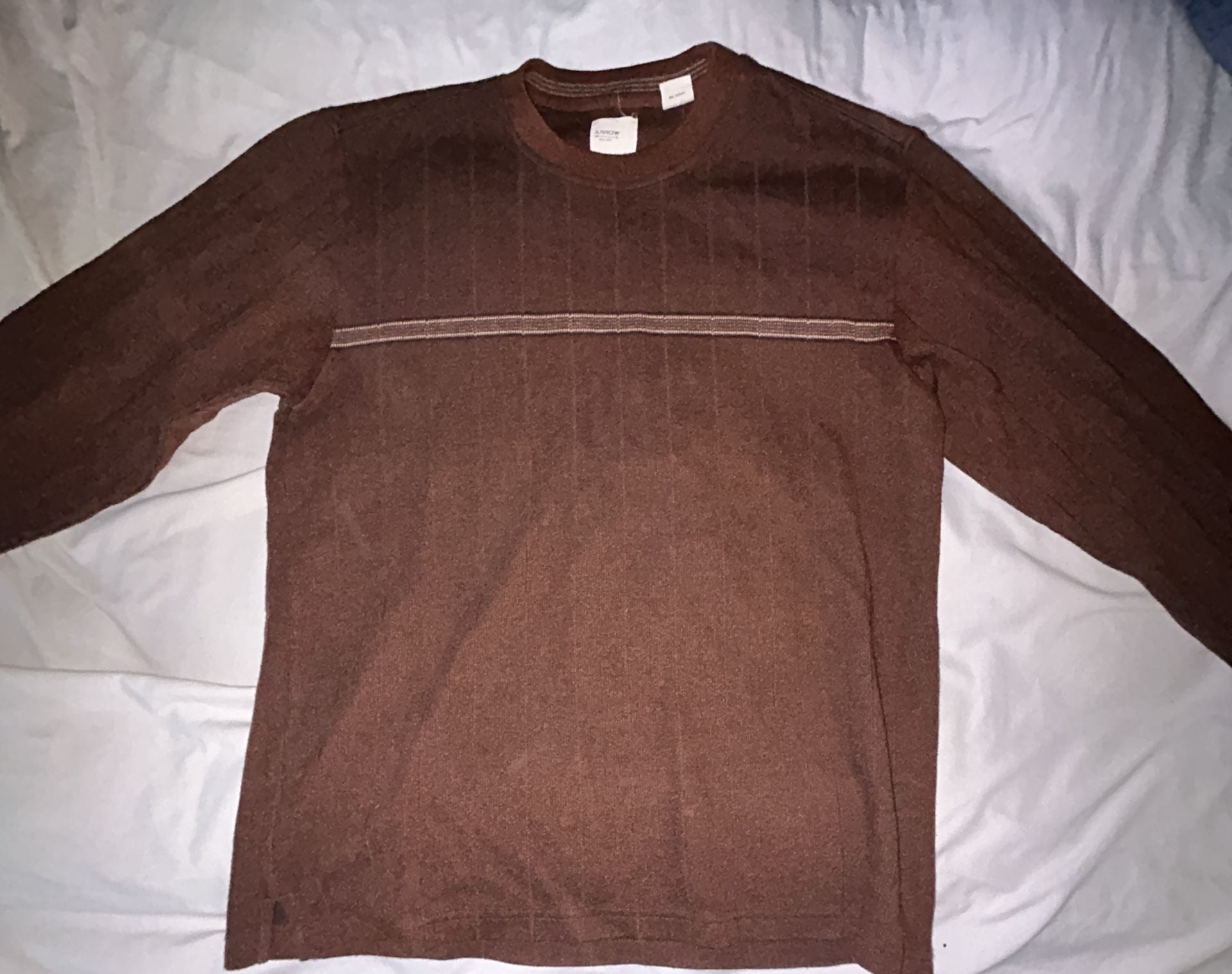Arrow Long Sleeve Crewneck Sweater Brown 2