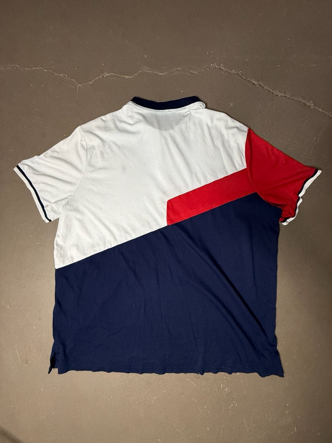 Polo Ralph Lauren Colorblock Polo Shirt Size XXL White Red Navy 5