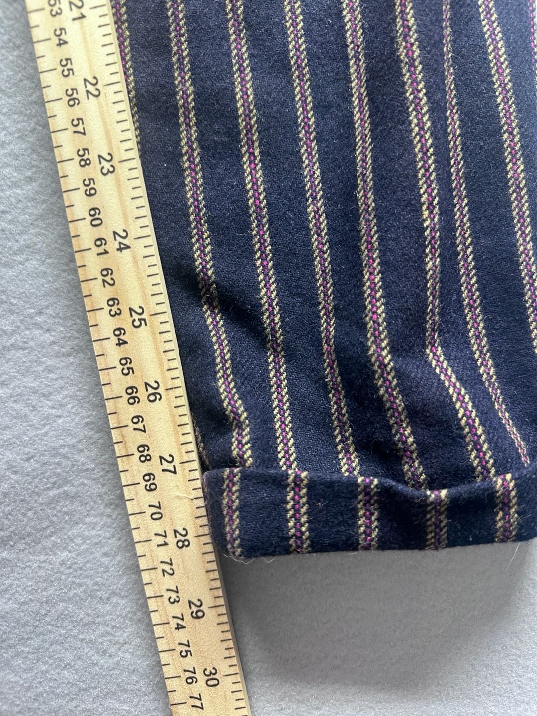 Scotch & Soda Striped Trousers 30x32 Navy Wool Blend Pants 5