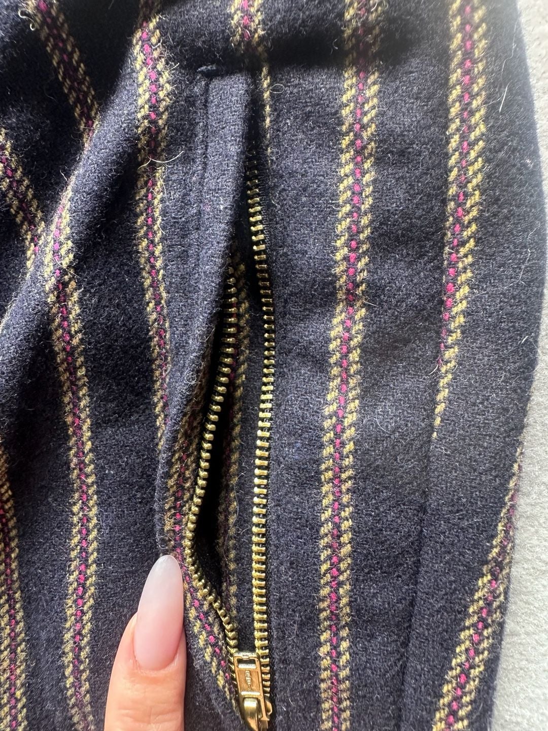 Scotch & Soda Striped Trousers 30x32 Navy Wool Blend Pants 6
