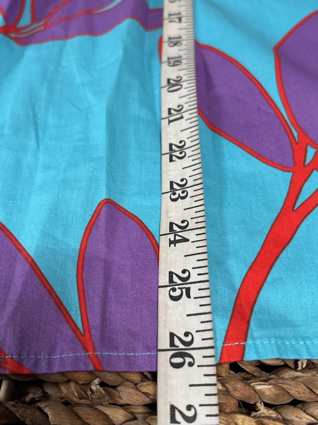 Karlie Floral Print Blouse Size S Blue Purple V-Neck Puff Sleeve Sz Small 9