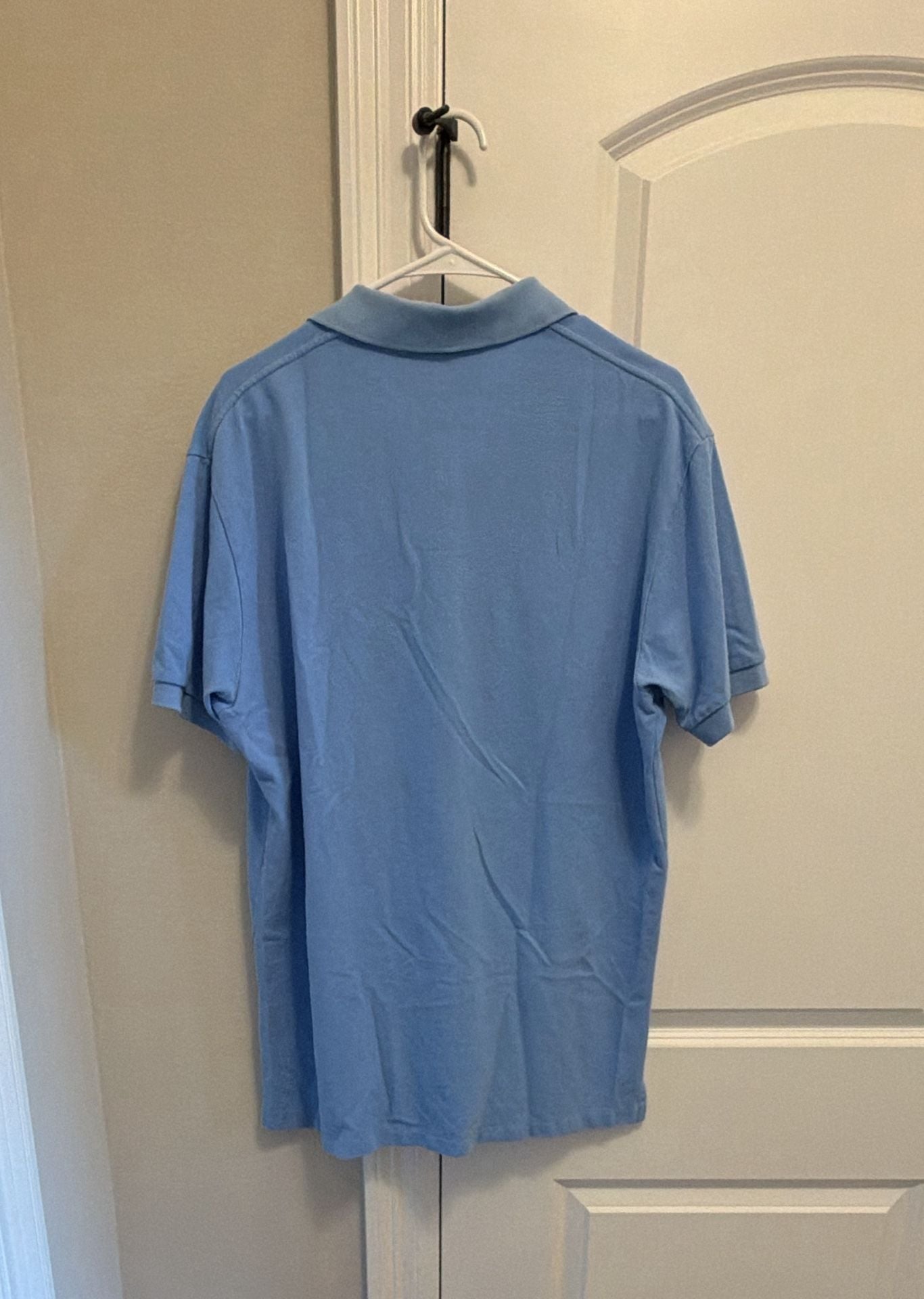 Polo Ralph Lauren Polo Shirt Size L Light Blue Cotton Yellow Pony Logo 5