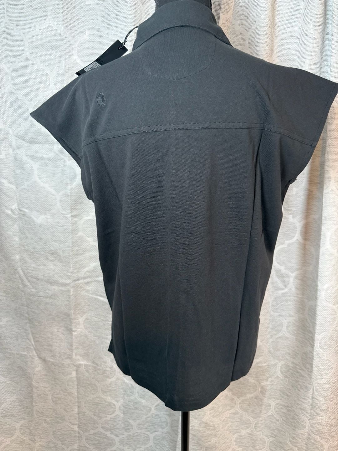 FIGS Women’s Technical Pique Ella Scrub Polo Size S Black 3