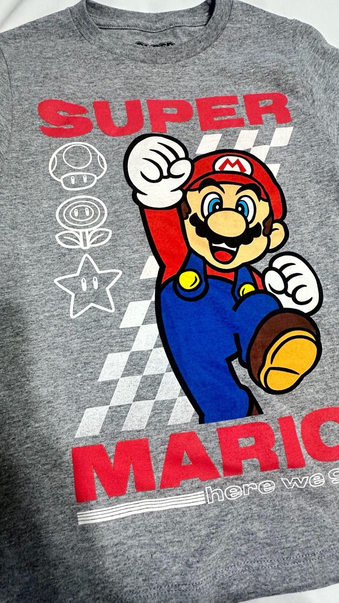 Hybrid Apparel Super Mario T-Shirt Size Boys S Gray 2