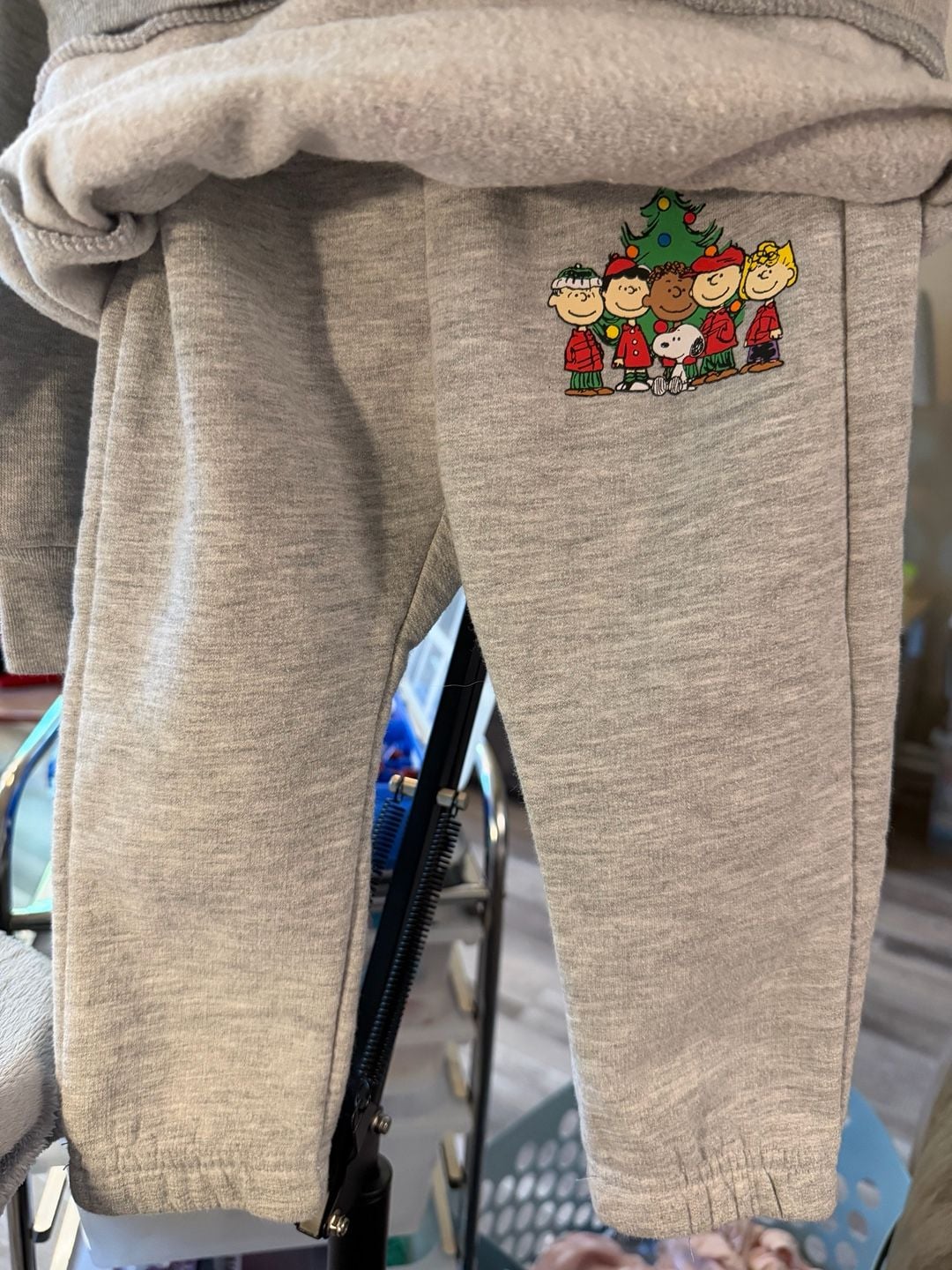 Peanuts Christmas Sweatshirt Set Size 18MOS Gray 2