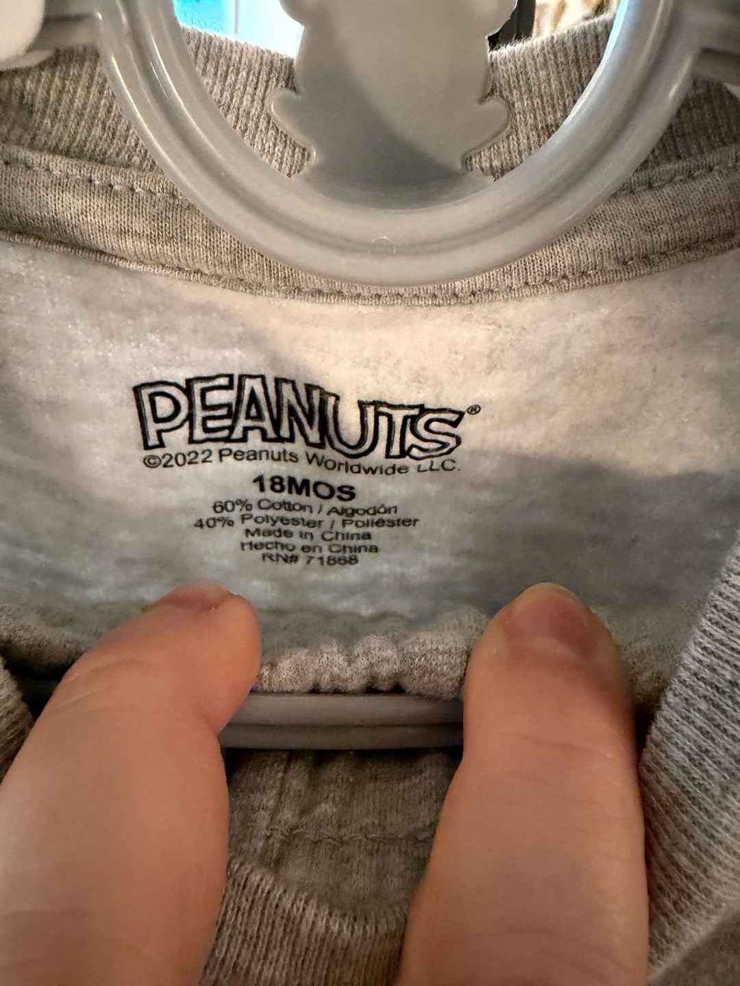 Peanuts Christmas Sweatshirt Set Size 18MOS Gray 3