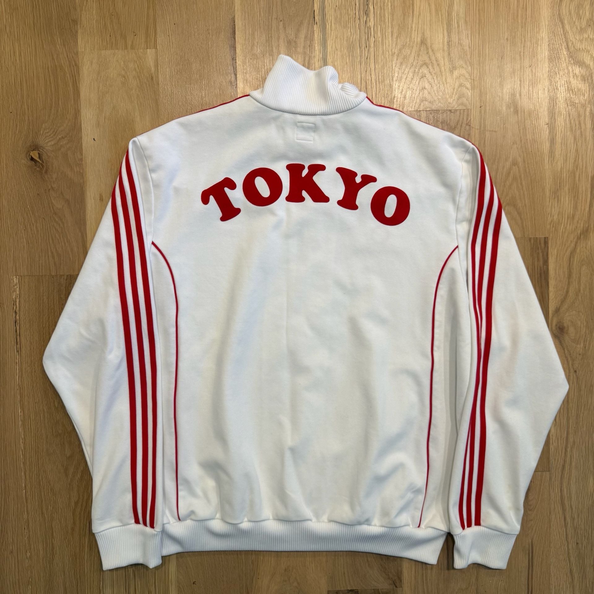 Adidas I Love Tokyo Track Jacket Size 2XL White Red Japan Zip Up 3