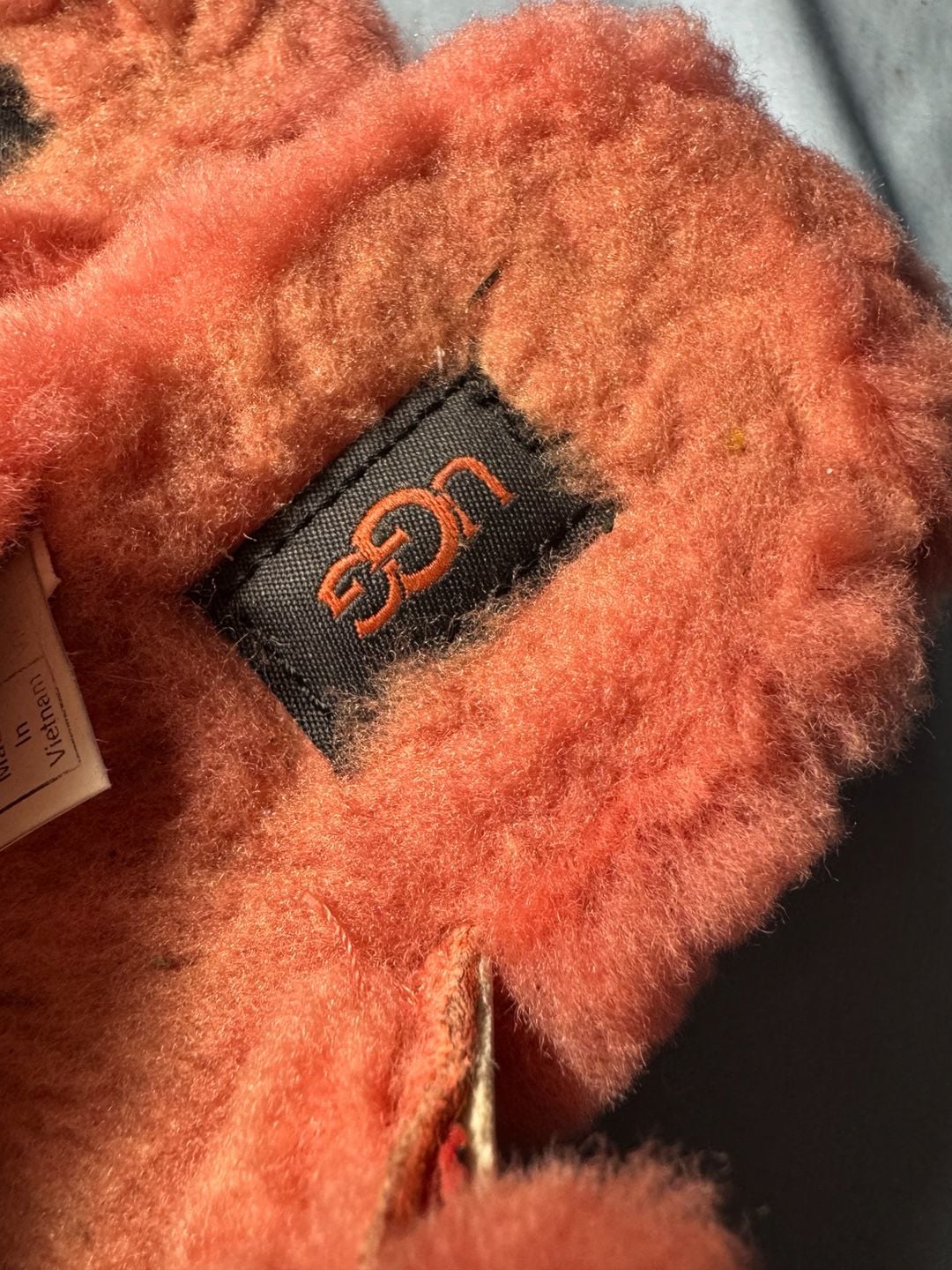 UGG Fluffita Slides Orange Fur Buckle Sandals 3