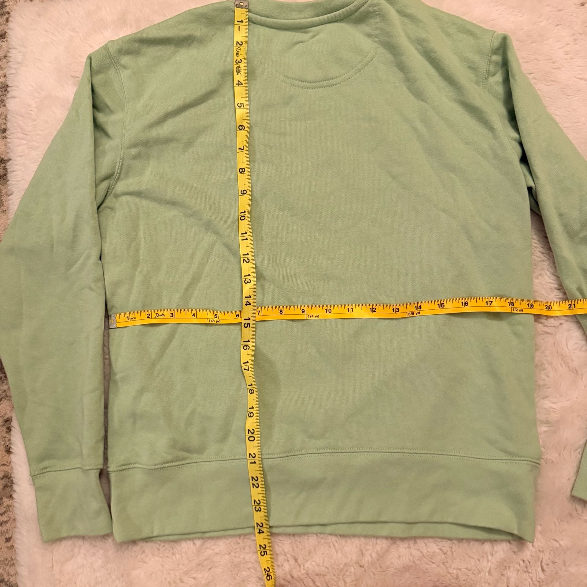 Life is Good Peace Sign Sweatshirt Size M Green Floral 7