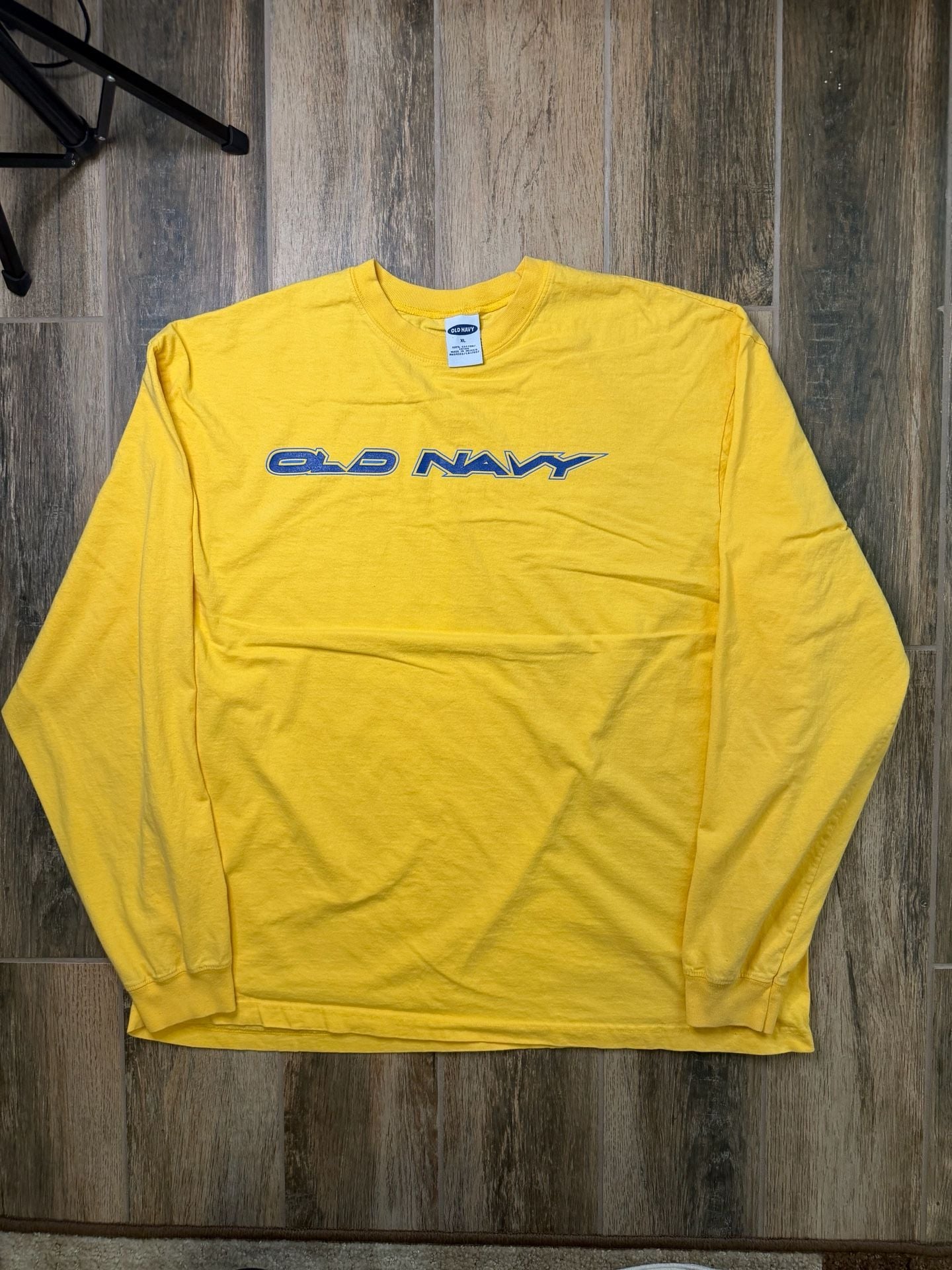 Vintage Y2K Old Navy Spell Out Adult XL Long-Sleeve T-Shirt 2