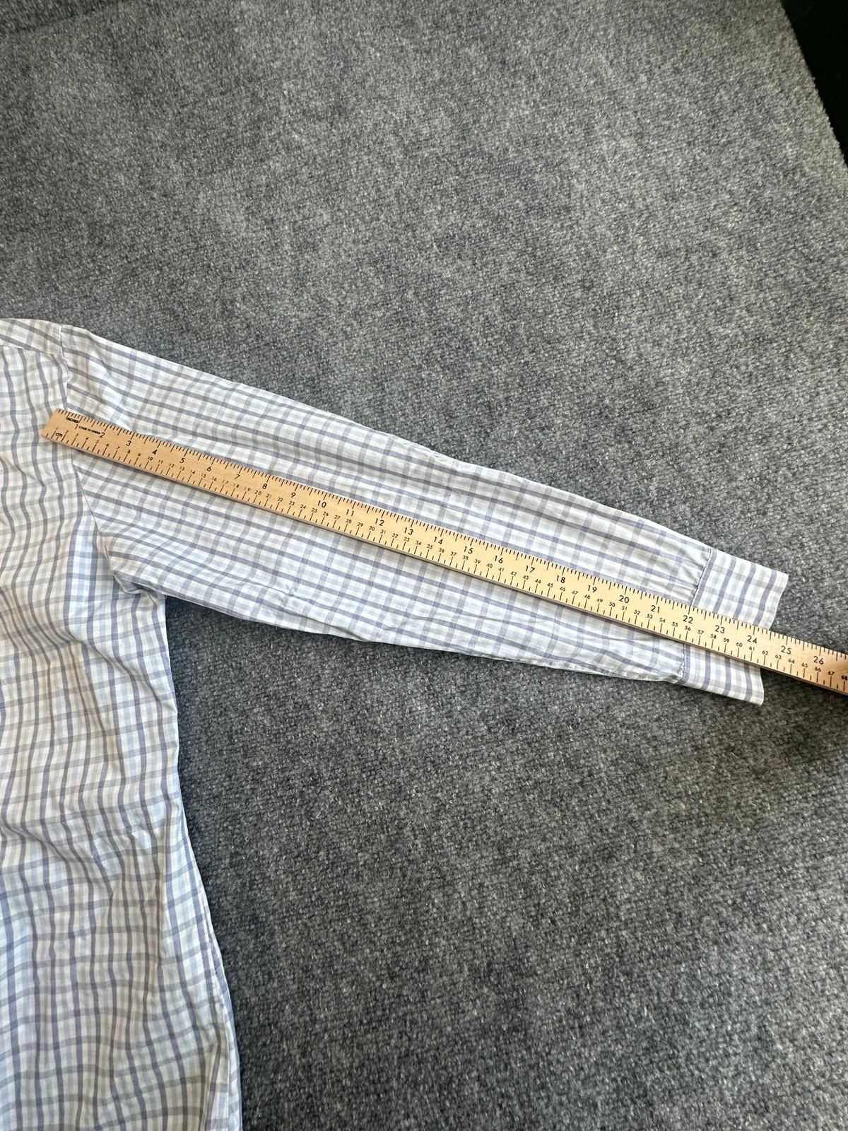 Banana Republic Dress Shirt Size M Blue White Plaid 5