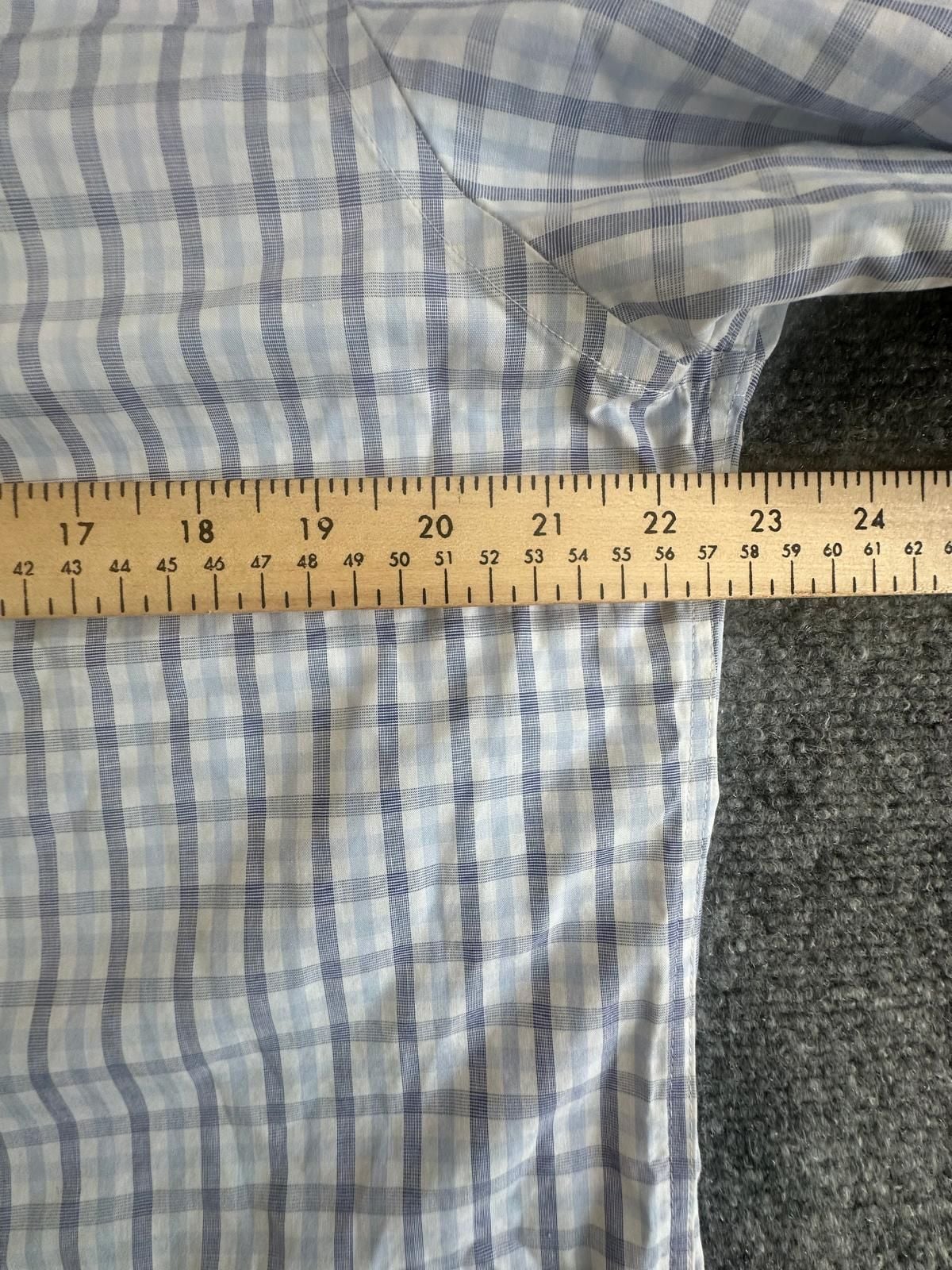 Banana Republic Dress Shirt Size M Blue White Plaid 8