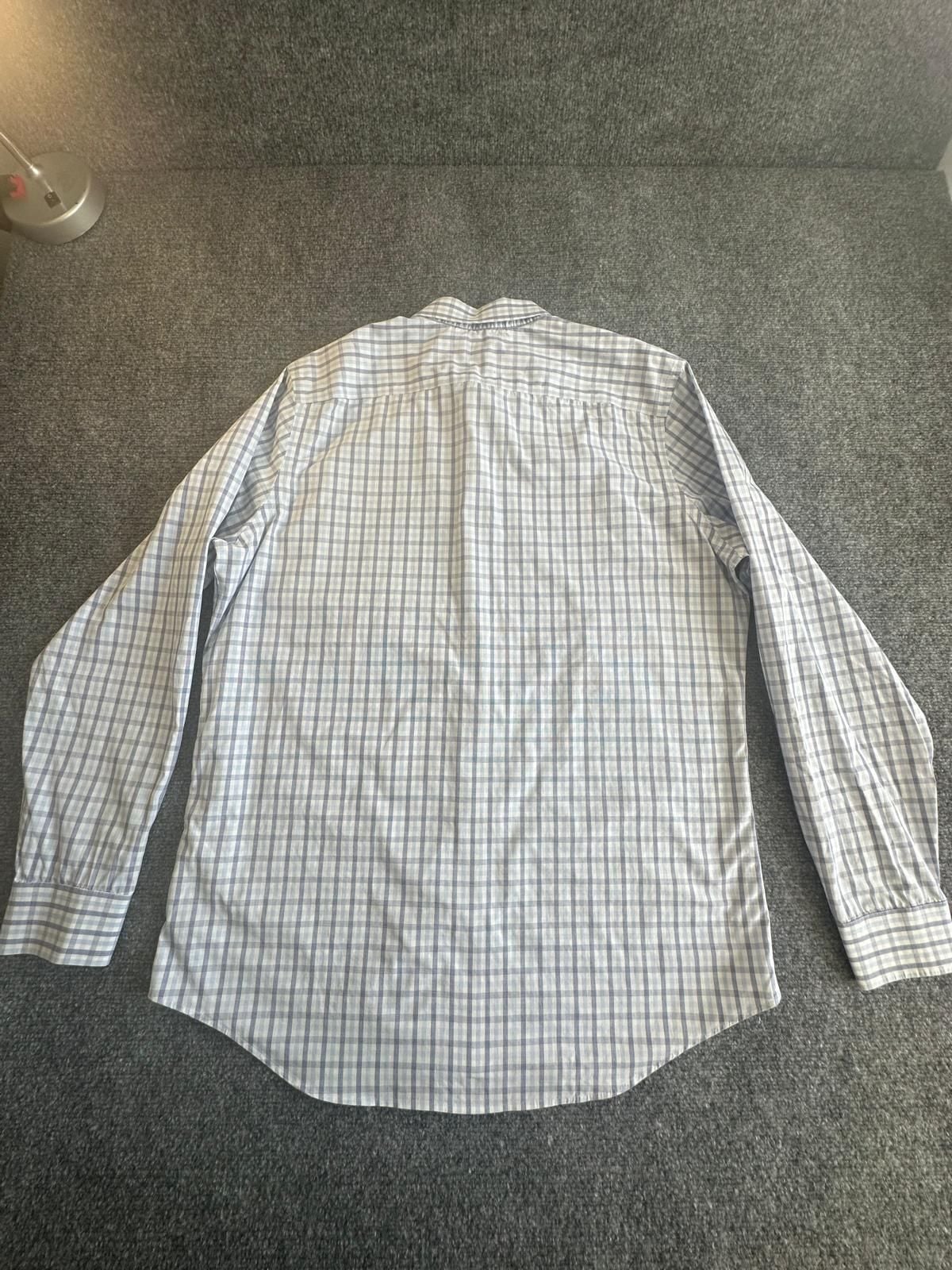 Banana Republic Dress Shirt Size M Blue White Plaid 9