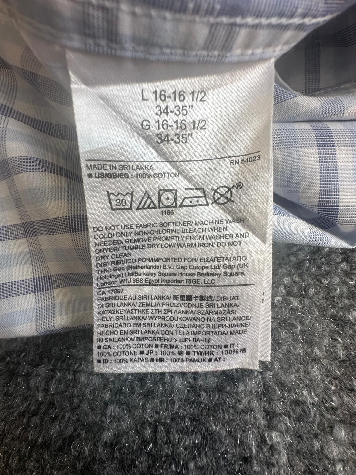 Banana Republic Dress Shirt Size M Blue White Plaid 10