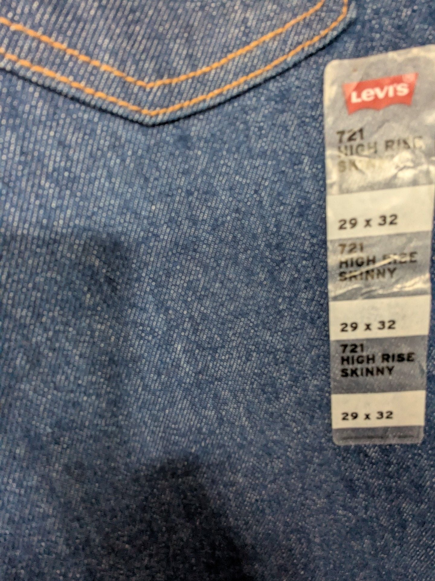 Levi's 721 High-Rise Skinny Size 29x32 Blue Denim Jeans 4