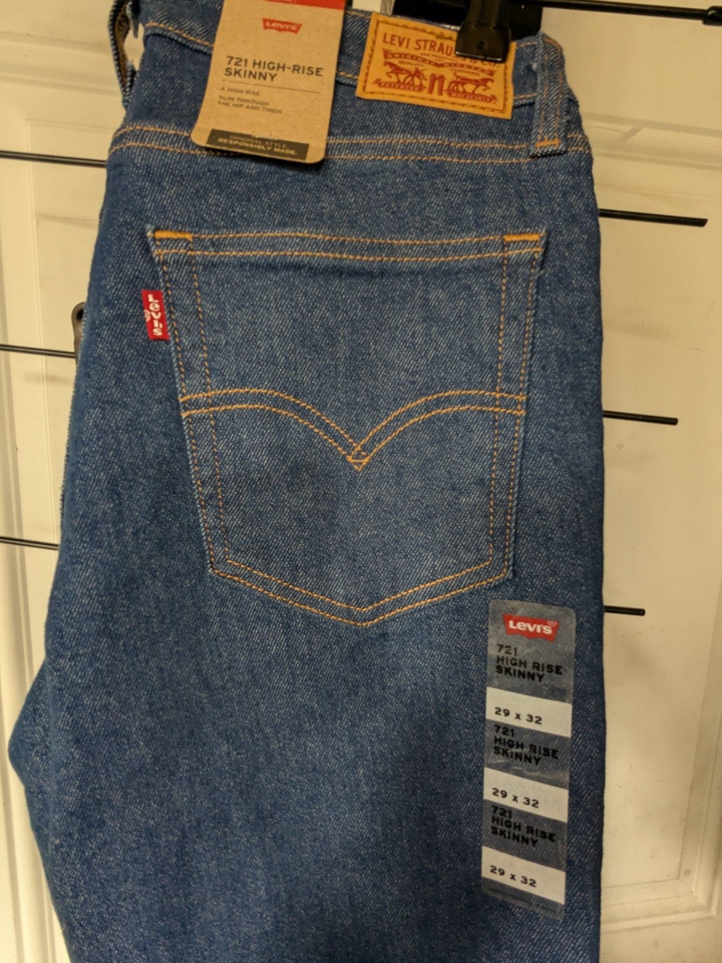 Levi's 721 High-Rise Skinny Size 29x32 Blue Denim Jeans 8