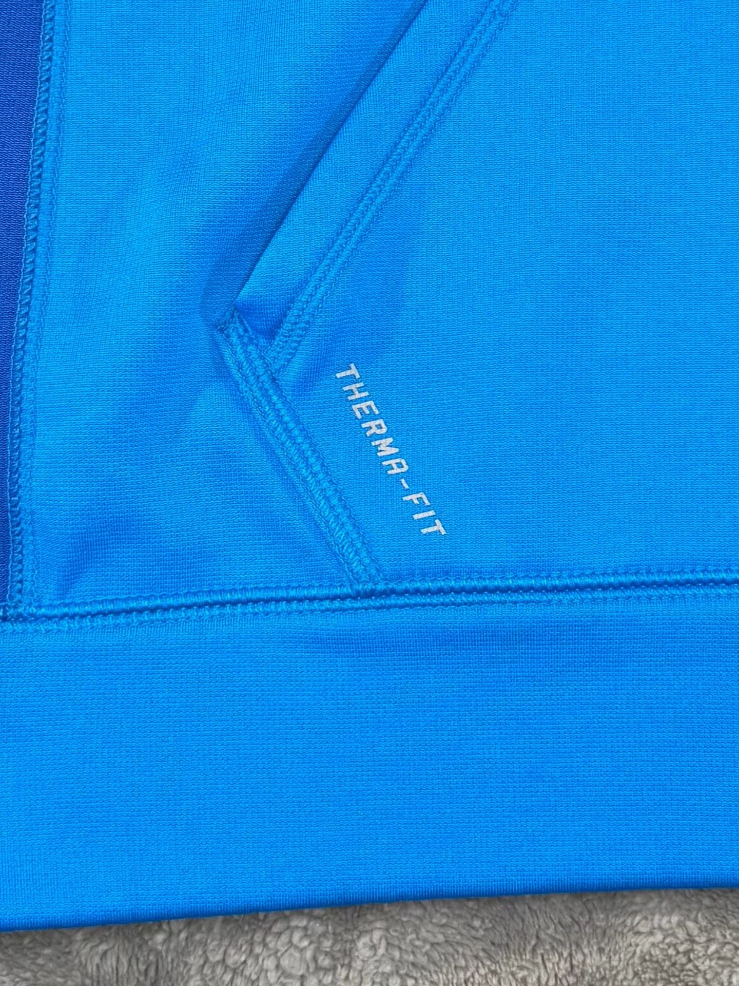 Nike Therma-Fit Hoodie Size XL Blue Fleece Pullover 4