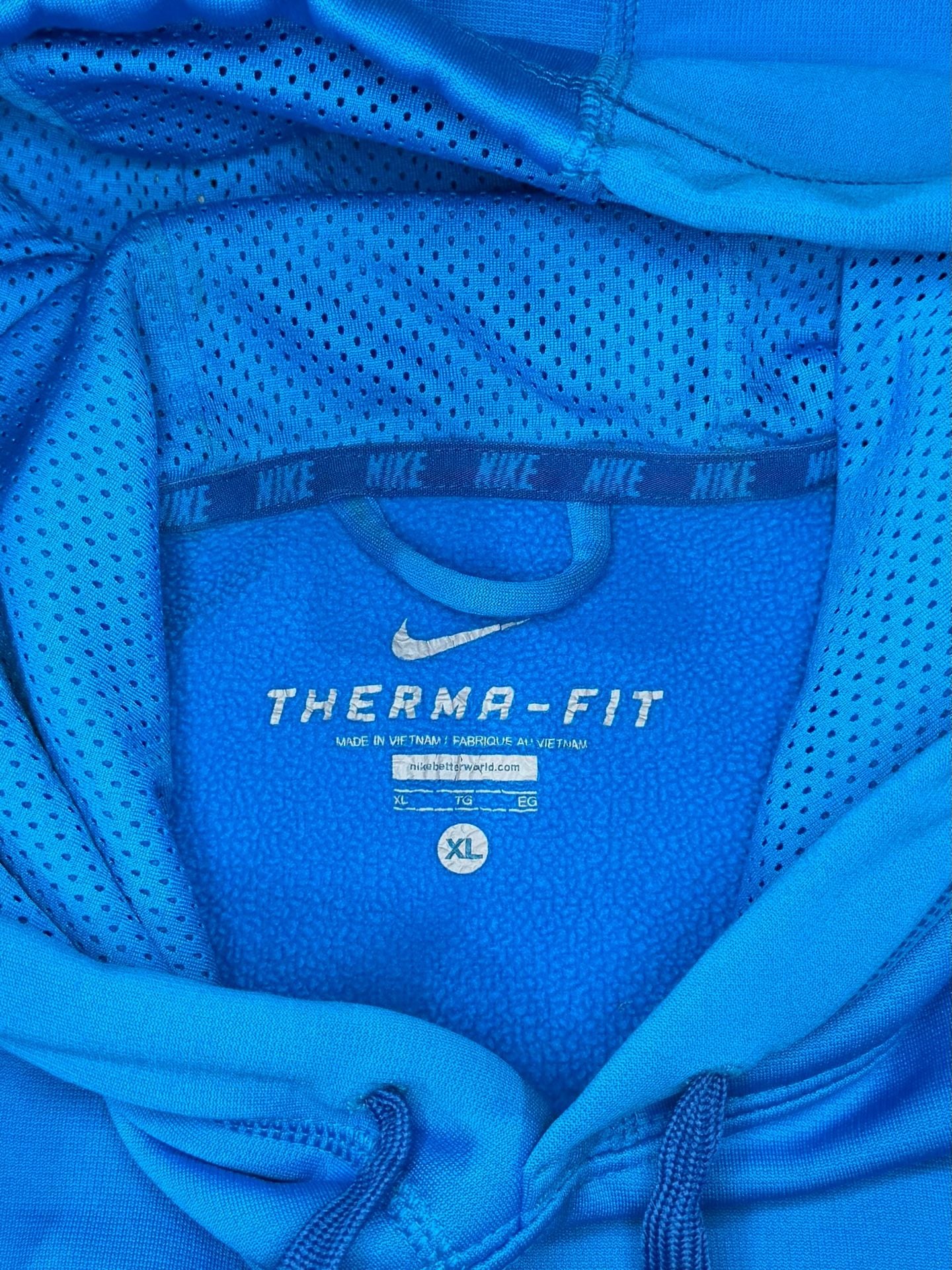 Nike Therma-Fit Hoodie Size XL Blue Fleece Pullover 5