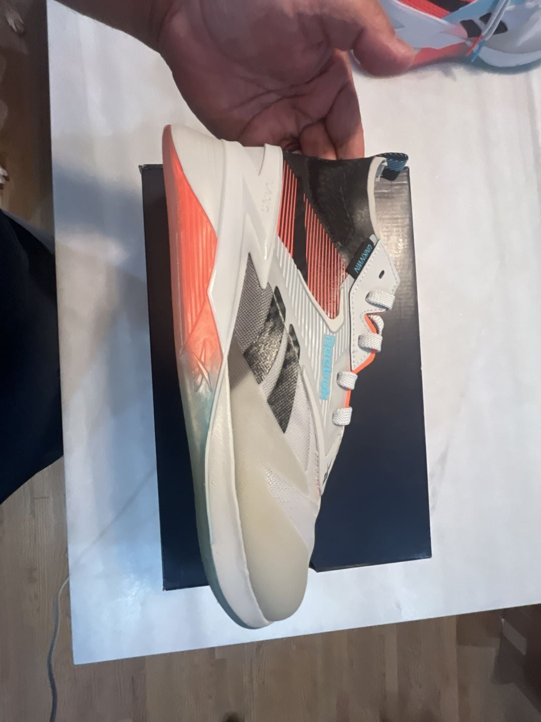 Reebok Nano Unknwn Training Shoes Size 9 Grey Orange 7