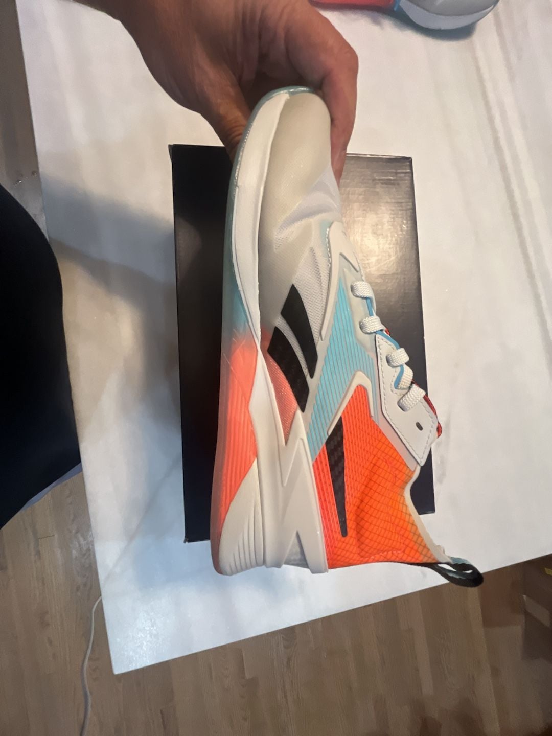 Reebok Nano Unknwn Training Shoes Size 9 Grey Orange 8