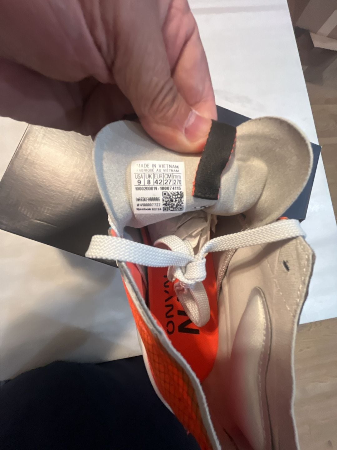 Reebok Nano Unknwn Training Shoes Size 9 Grey Orange 9