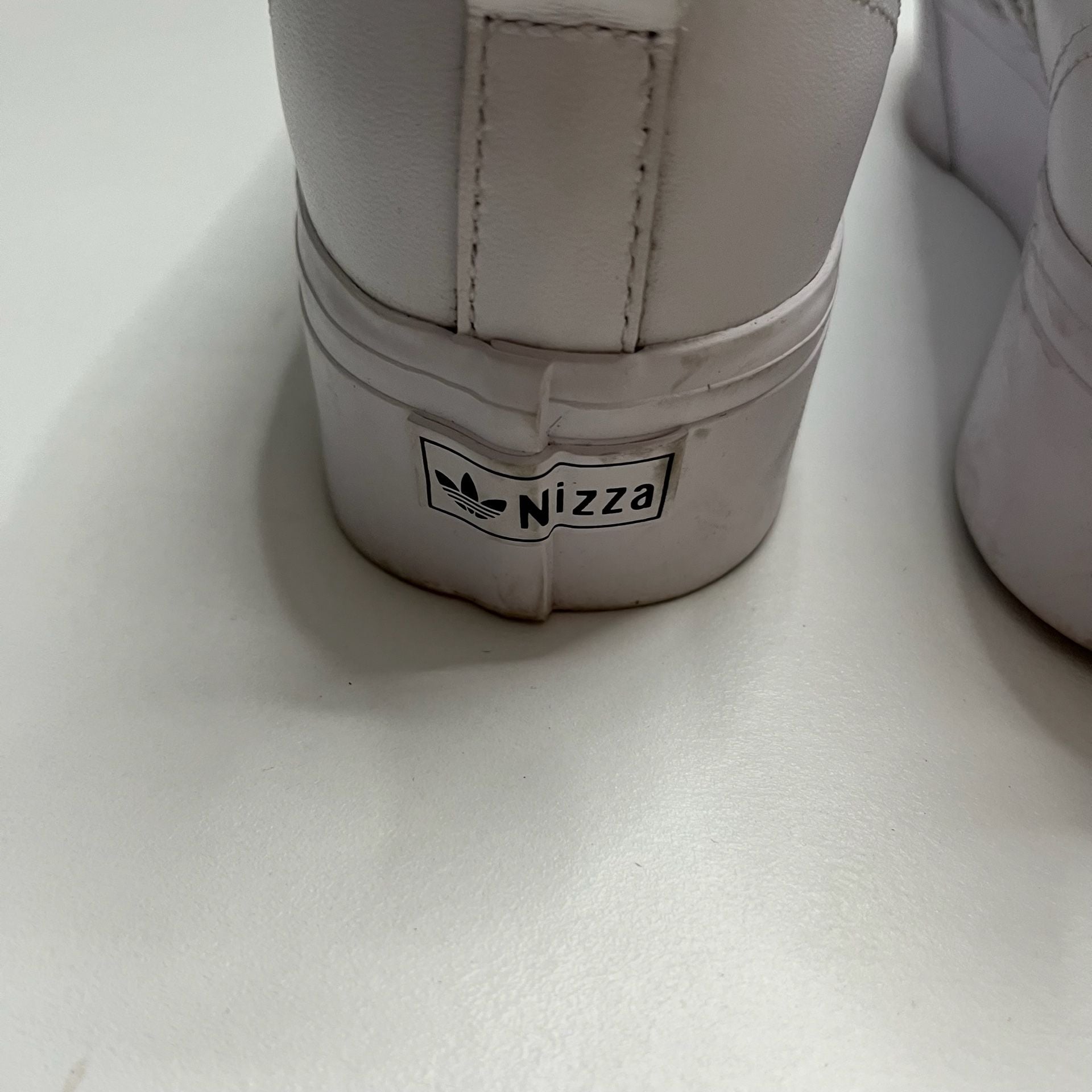 Adidas Nizza Platform Size 8 White Leather Sneakers 8