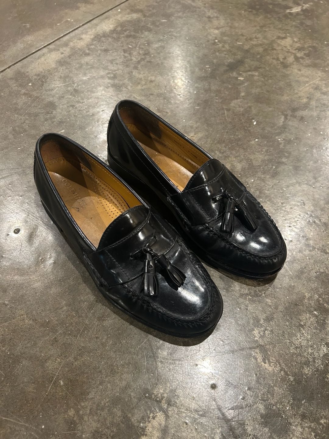 Cole Haan Tassel Loafers Size 9 Black Leather Dress Shoes 4
