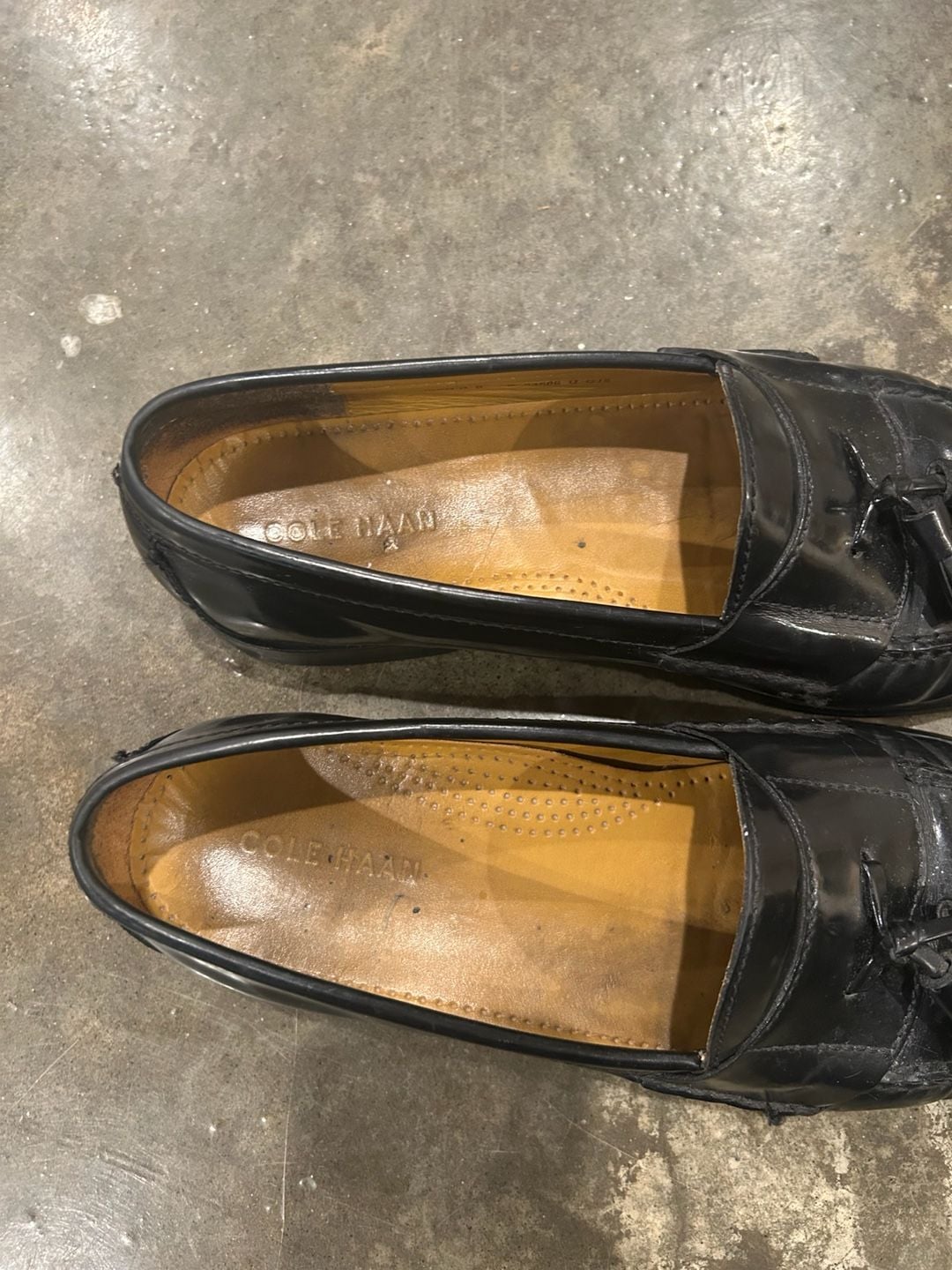 Cole Haan Tassel Loafers Size 9 Black Leather Dress Shoes 5