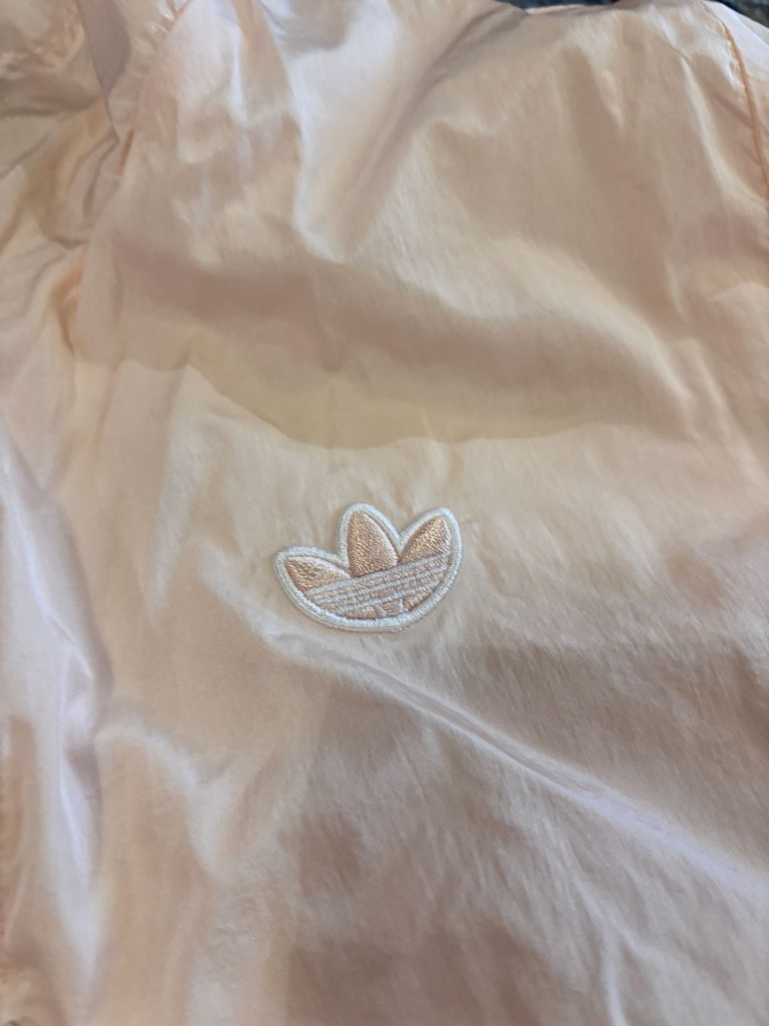Adidas Windbreaker Size S Pink Cropped Pullover 4
