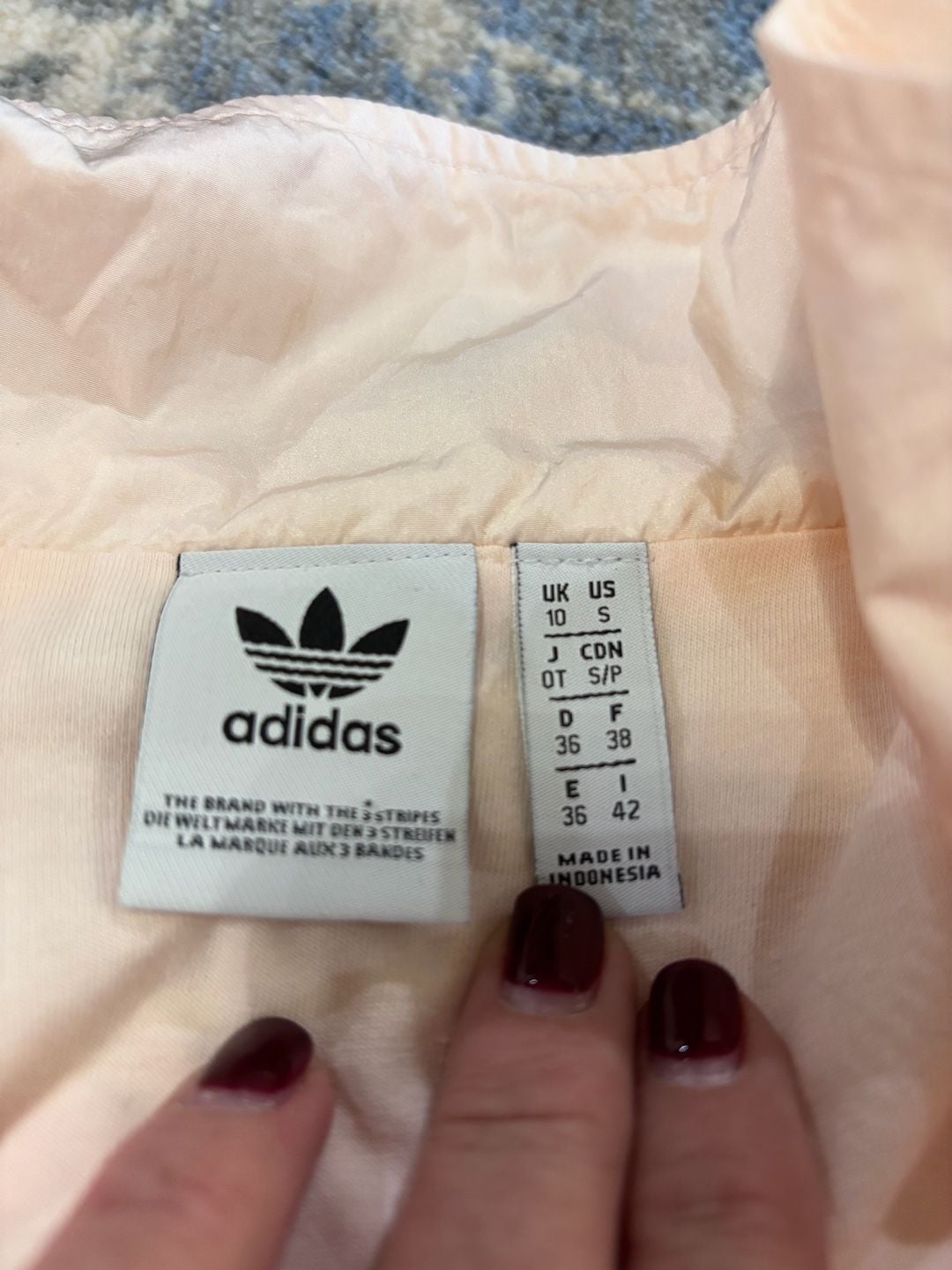 Adidas Windbreaker Size S Pink Cropped Pullover 5