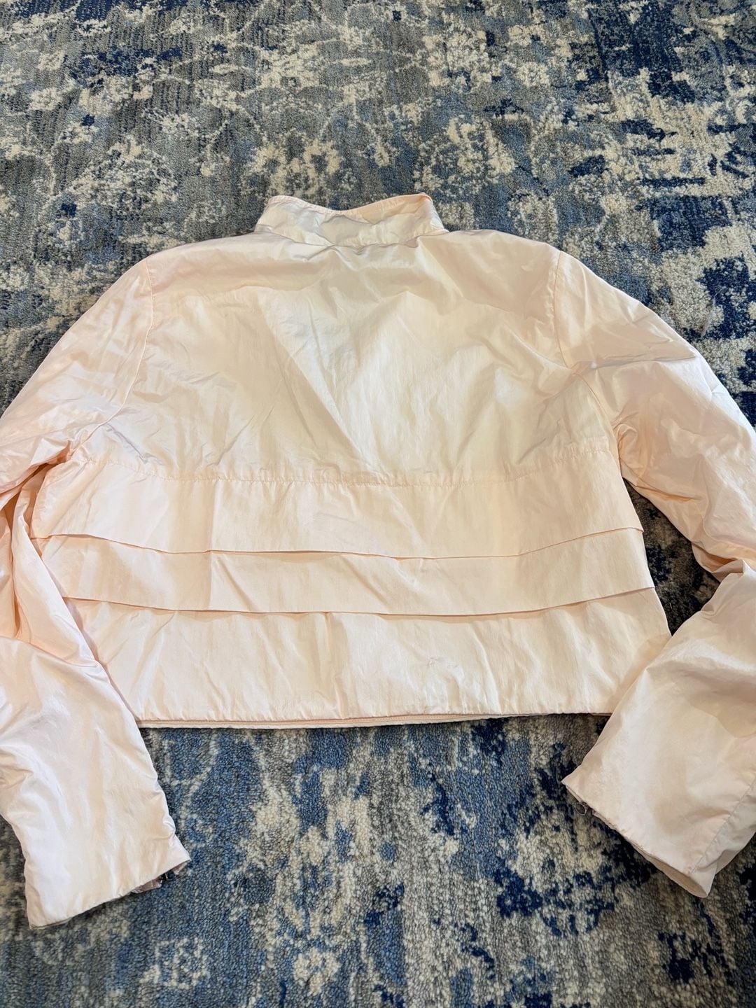 Adidas Windbreaker Size S Pink Cropped Pullover 10
