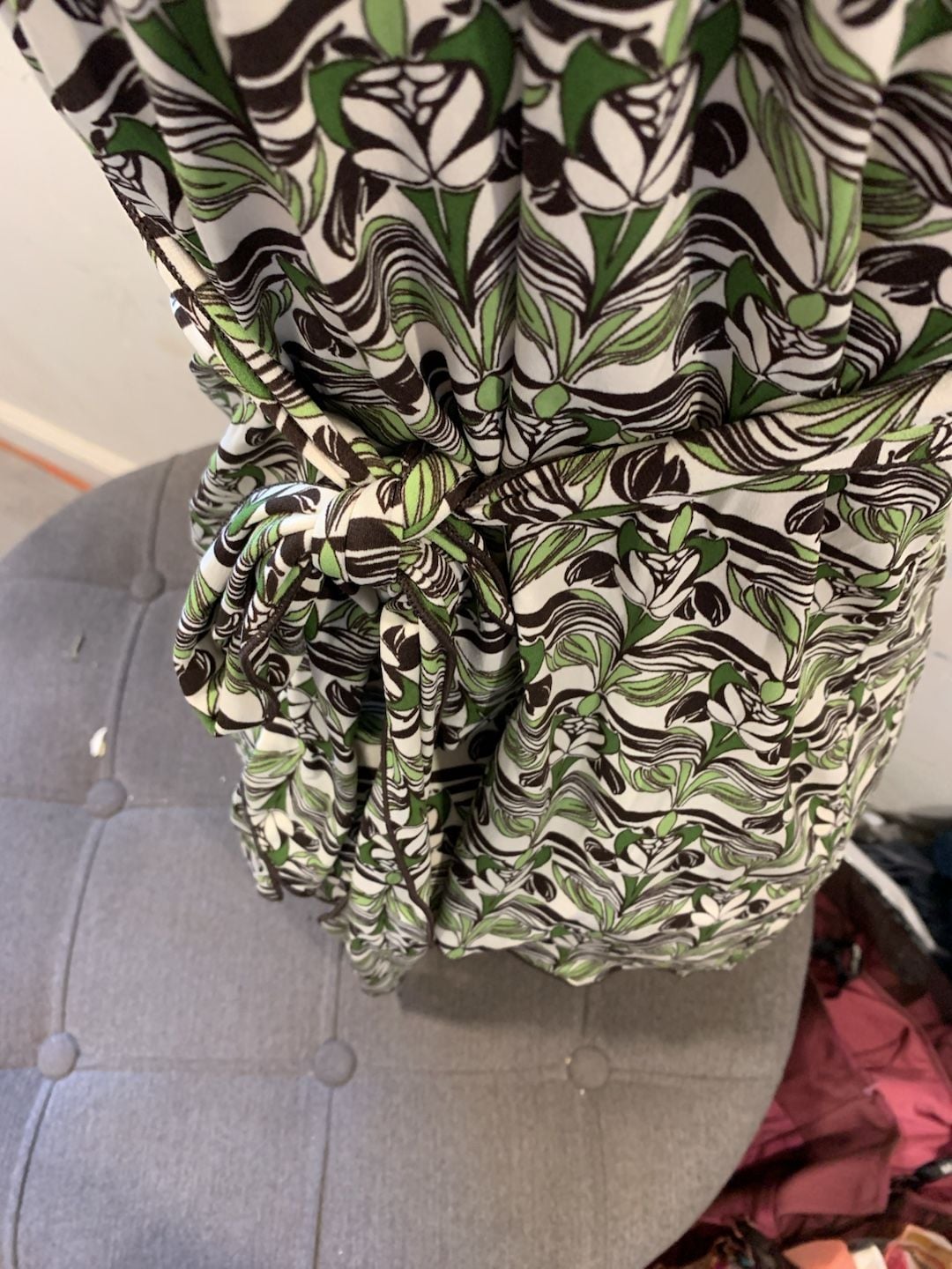 Y2kMax Studio Blouse Size S Green Brown Floral Print Short Sleeve Top 6