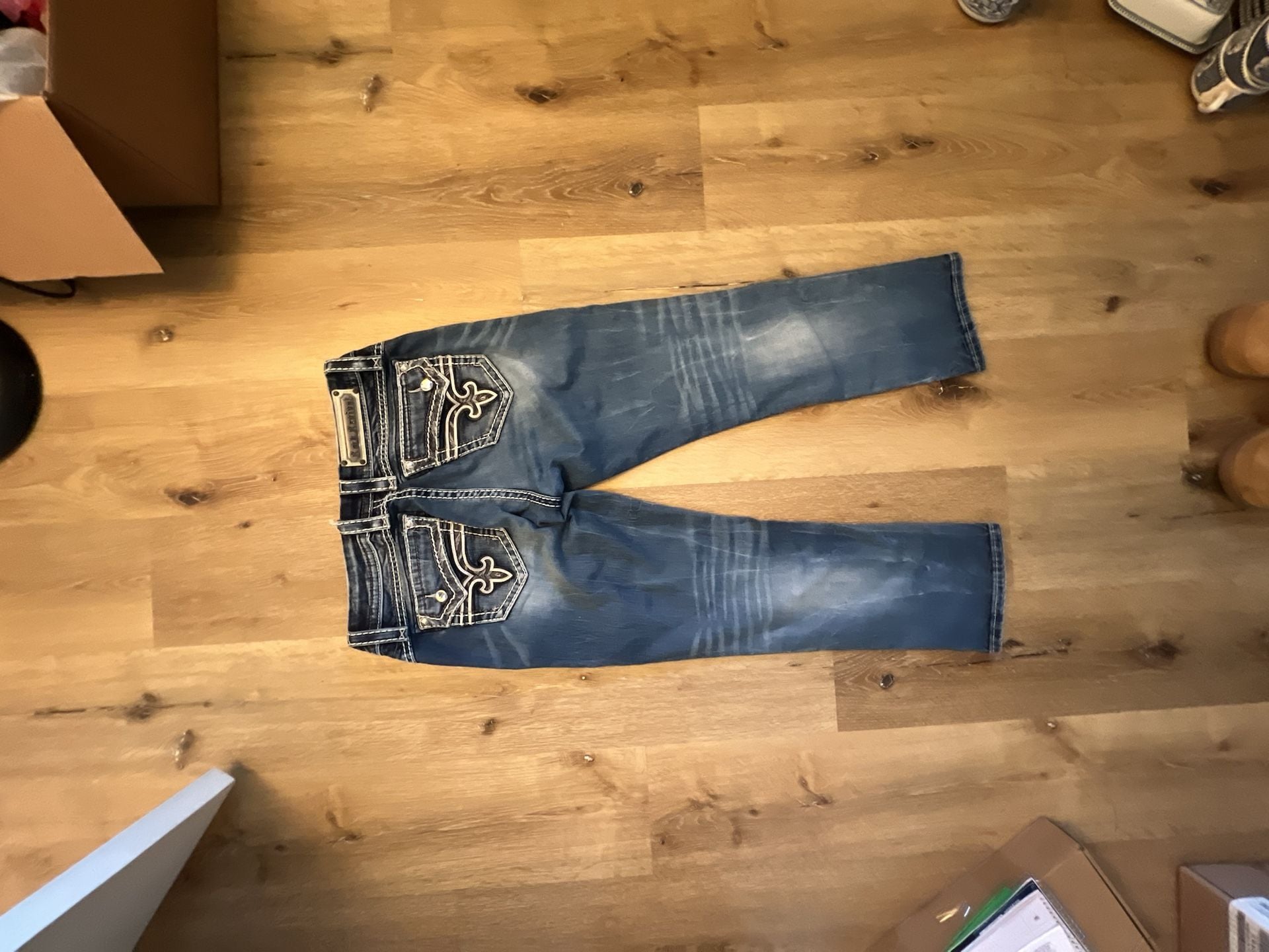Rock Revival Ennis Easy Crop Jeans Size 28 7