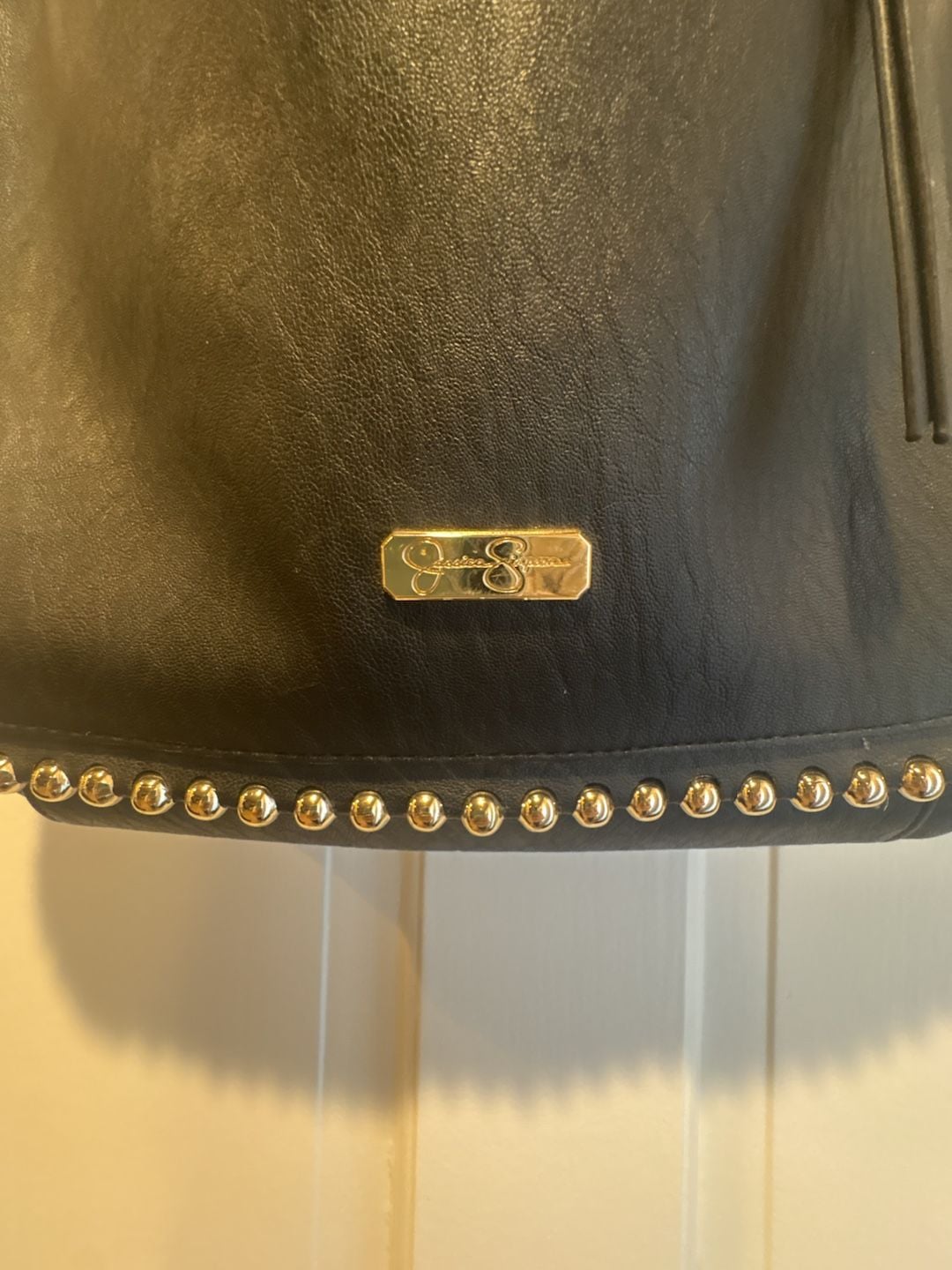 Jessica Simpson Black Studded Hobo Shoulder Bag 3