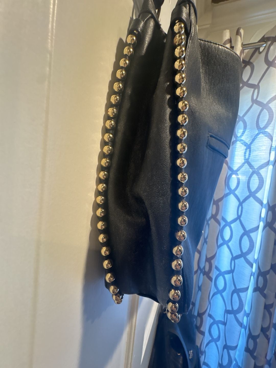 Jessica Simpson Black Studded Hobo Shoulder Bag 4