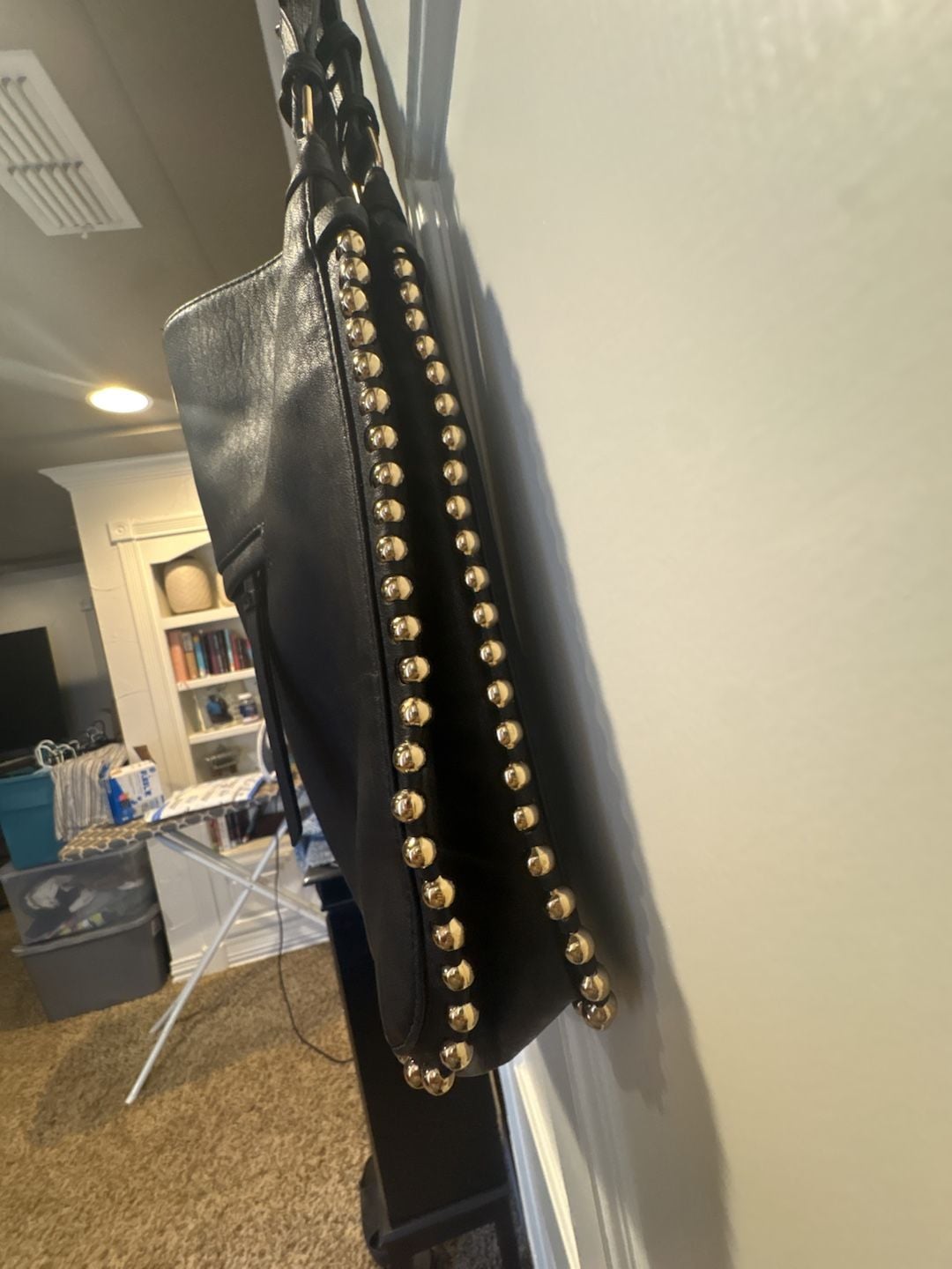 Jessica Simpson Black Studded Hobo Shoulder Bag 6