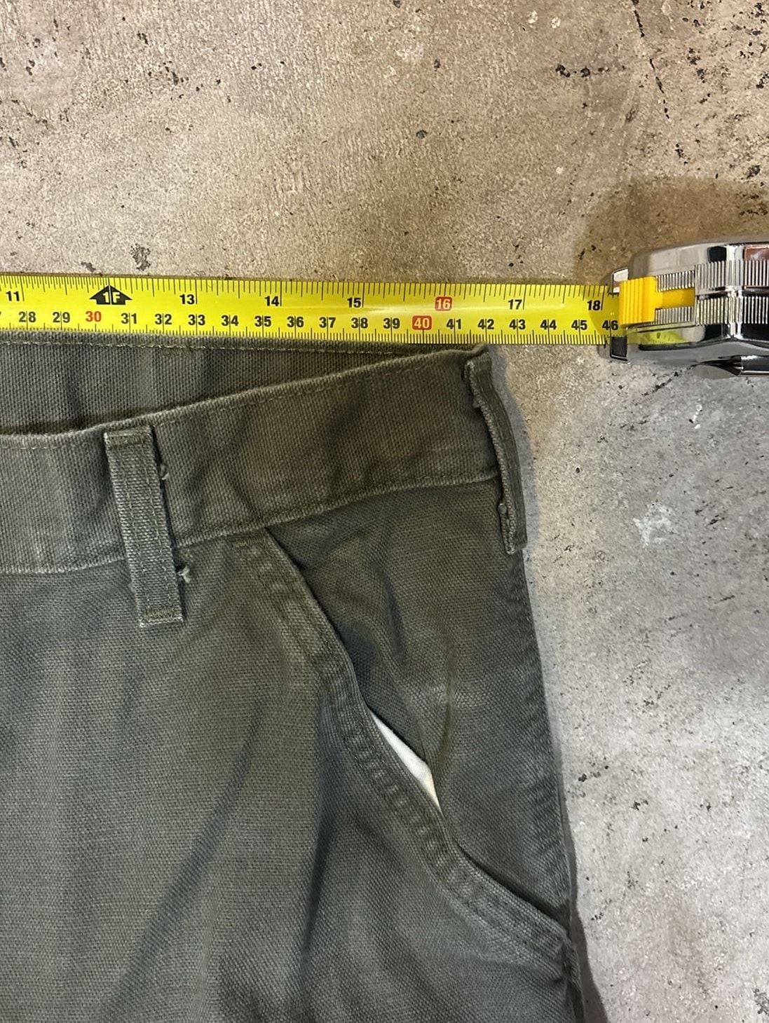 Carhartt B11 MOS Size 36x30 Green Cotton Canvas Original Dungaree Fit 5