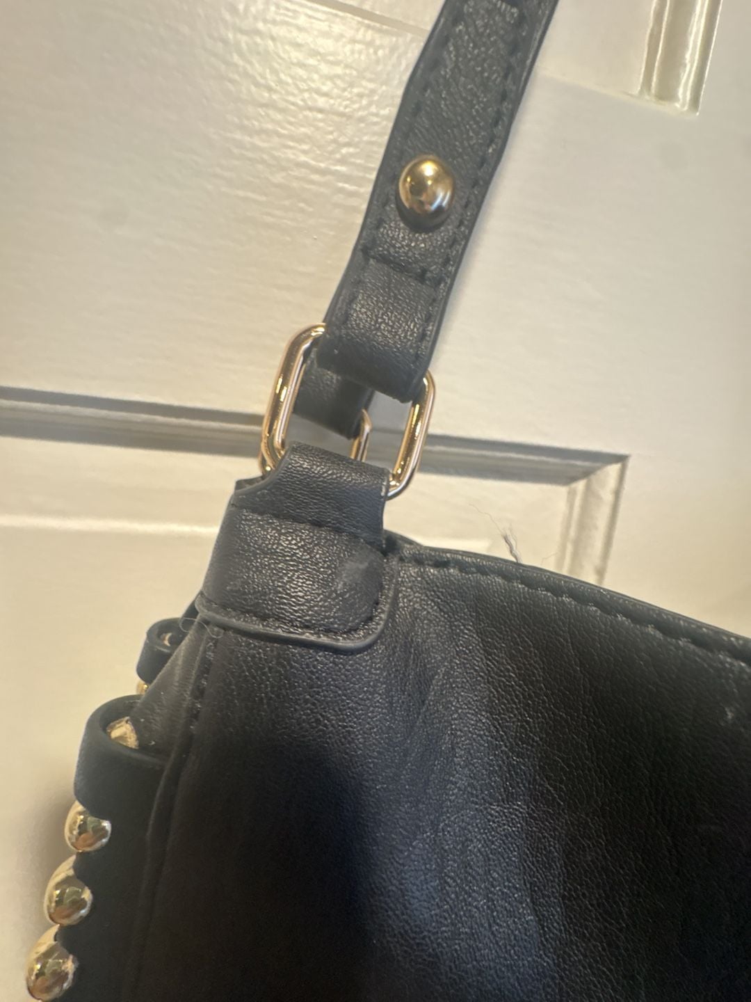 Jessica Simpson Black Studded Hobo Shoulder Bag 8