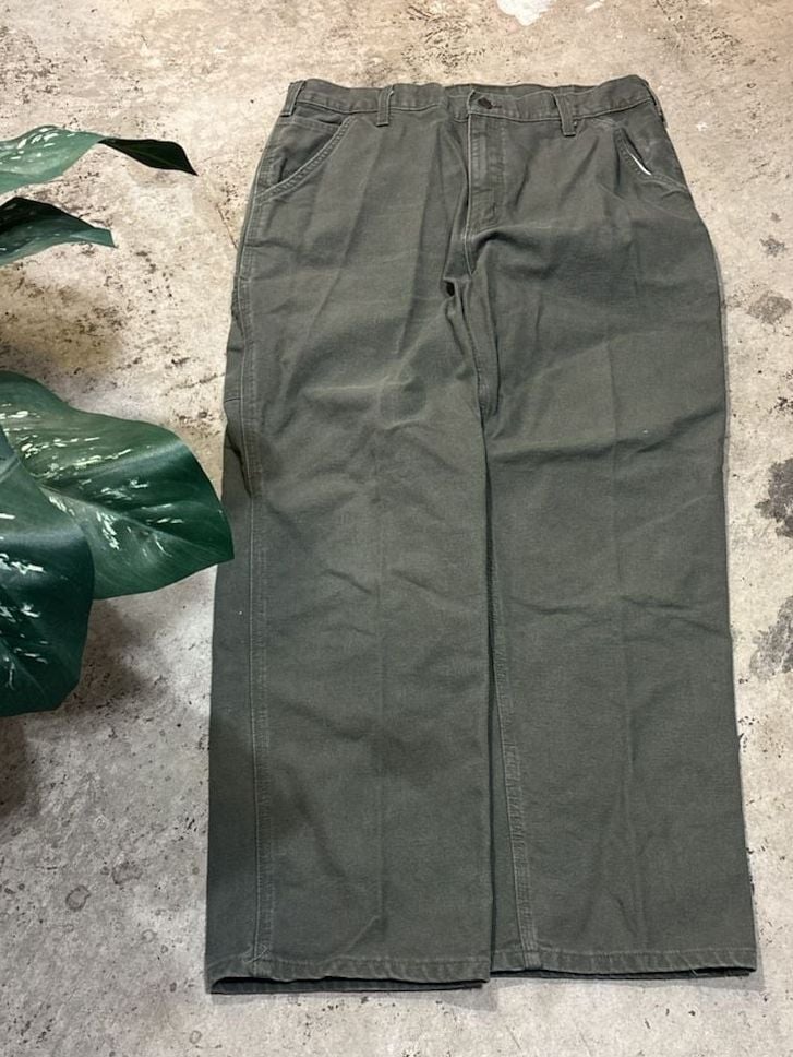 Carhartt B11 MOS Size 36x30 Green Cotton Canvas Original Dungaree Fit 3